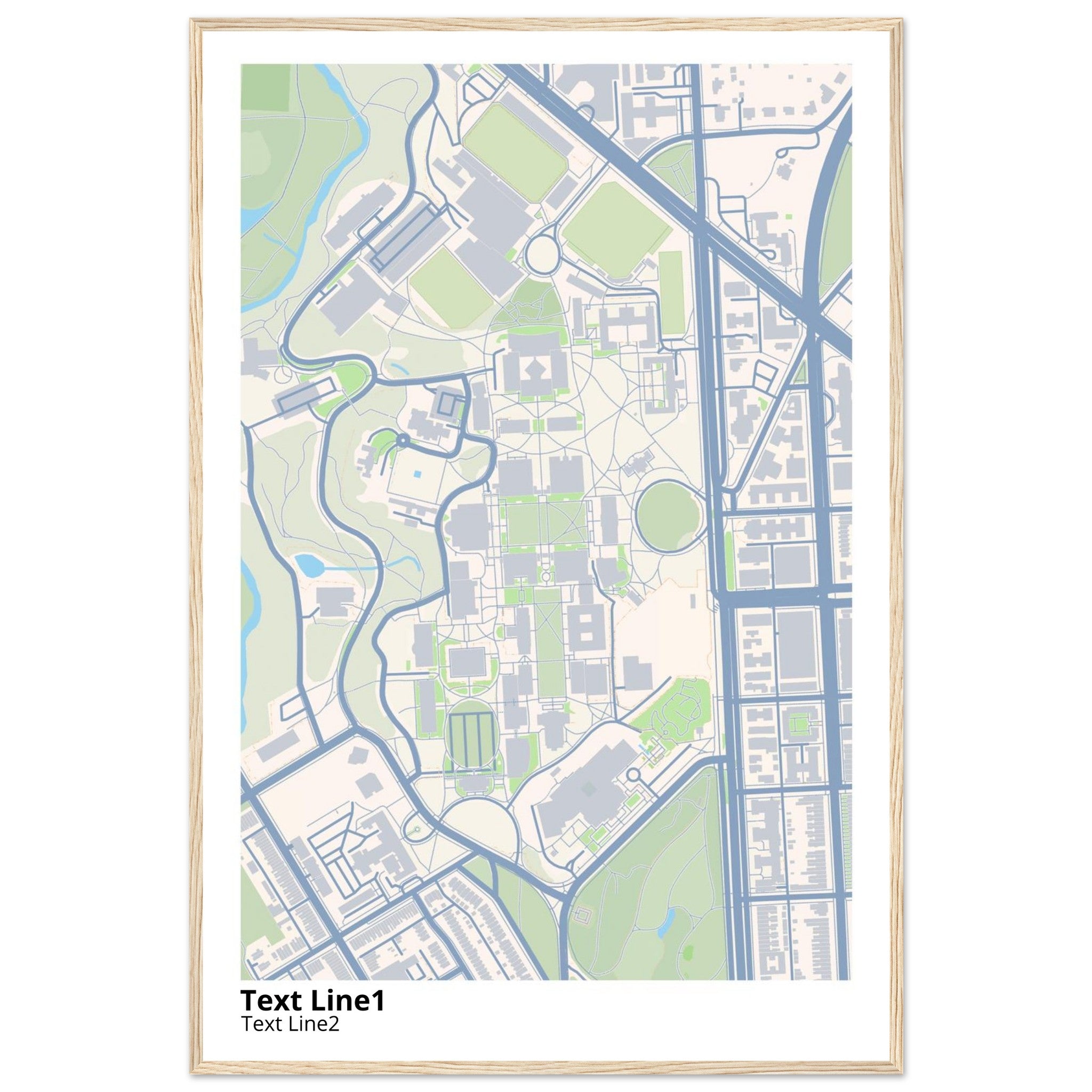 johns hopkins university campus map poster