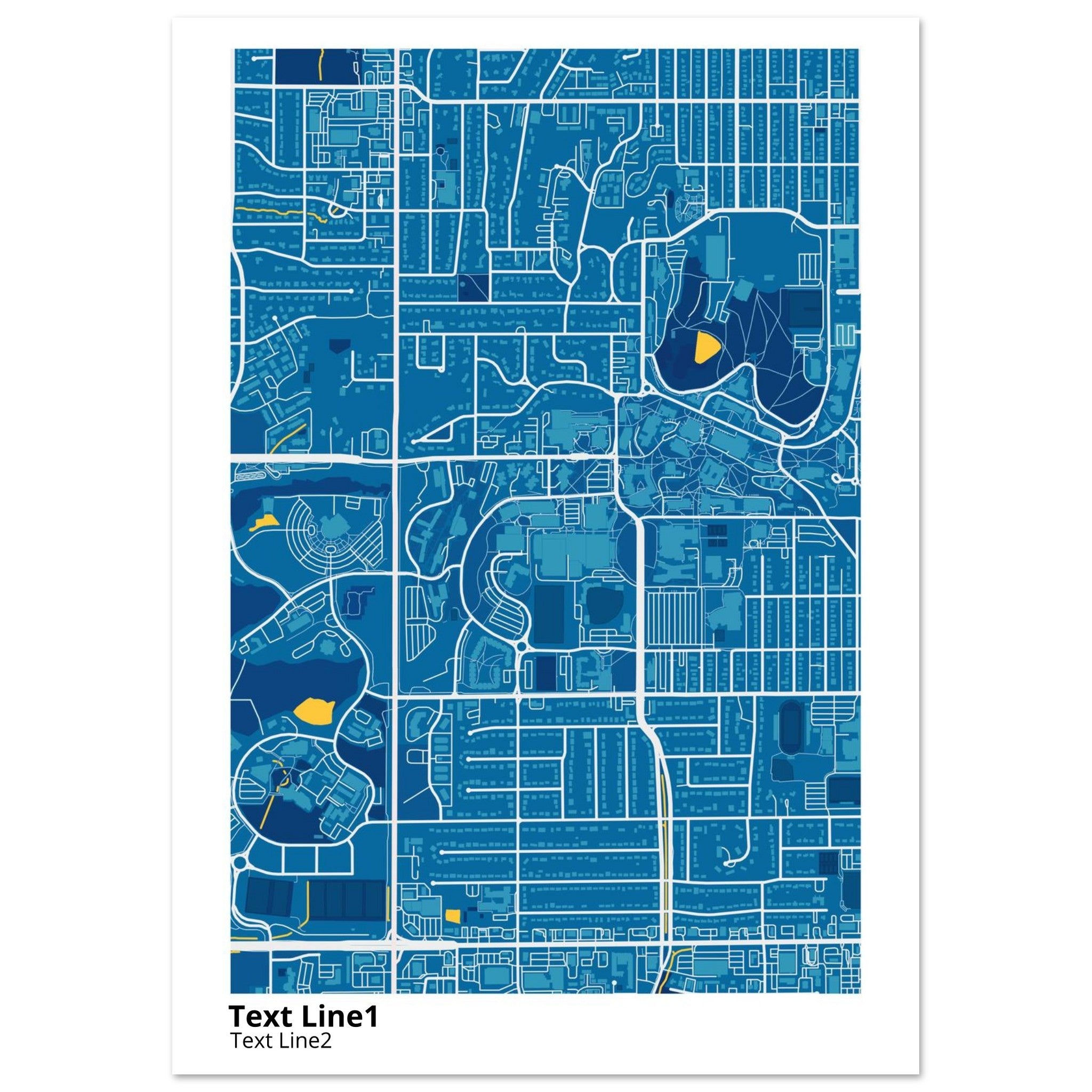 university of kansas campus map poster