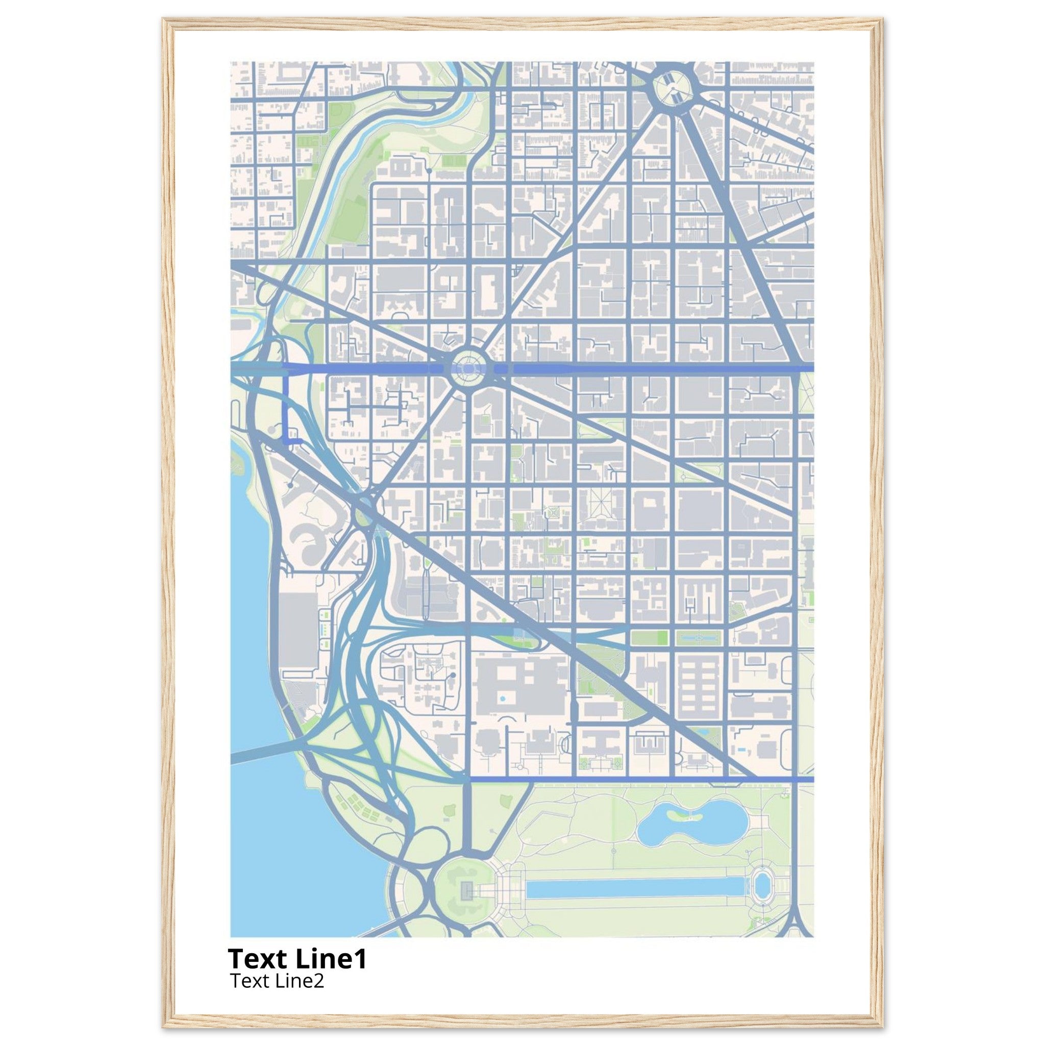 george washington university campus map poster