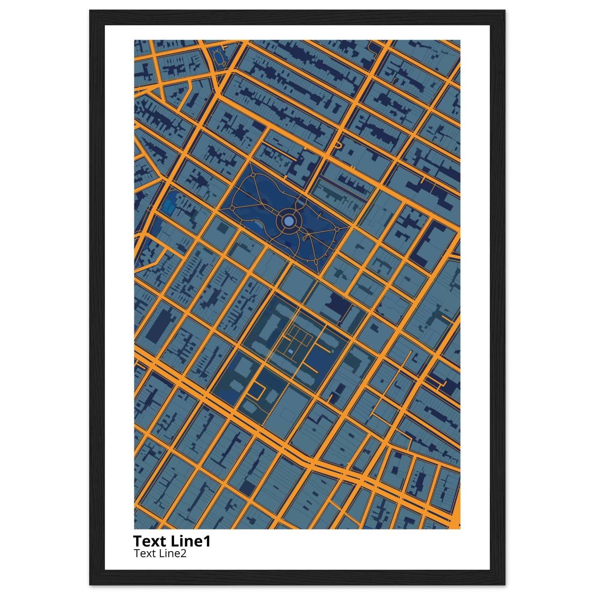 new york university campus map poster