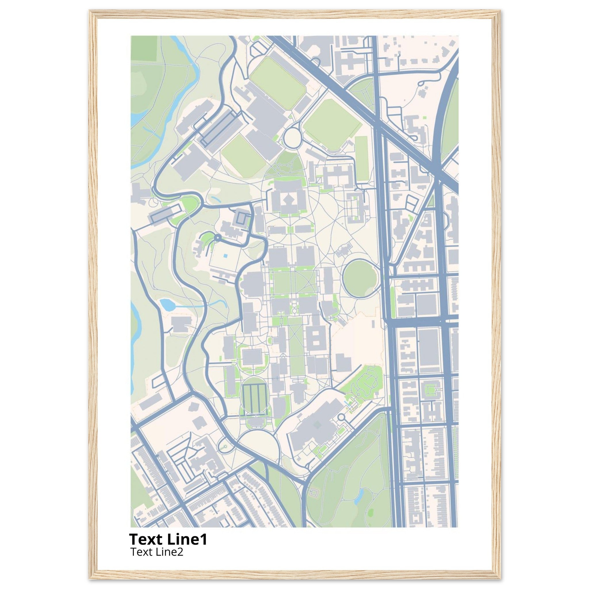 johns hopkins university campus map poster