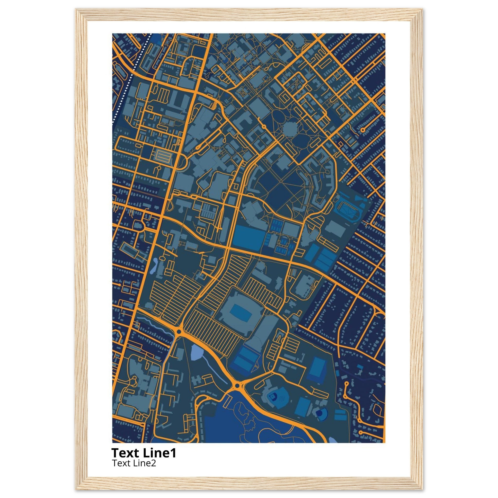 university of kentucky campus map poster