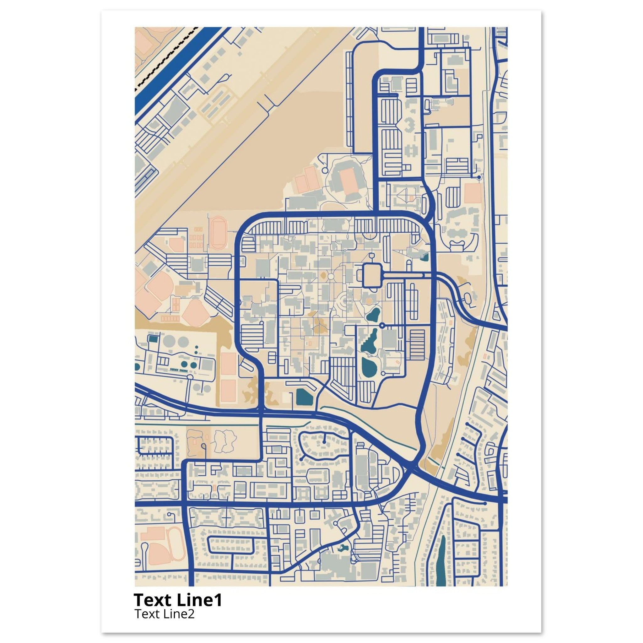 florida atlantic university campus map poster