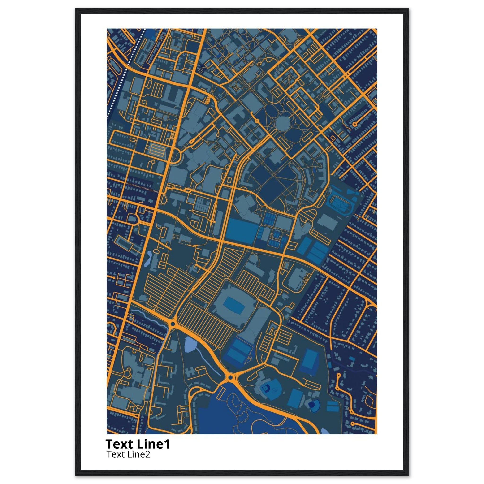 university of kentucky campus map poster