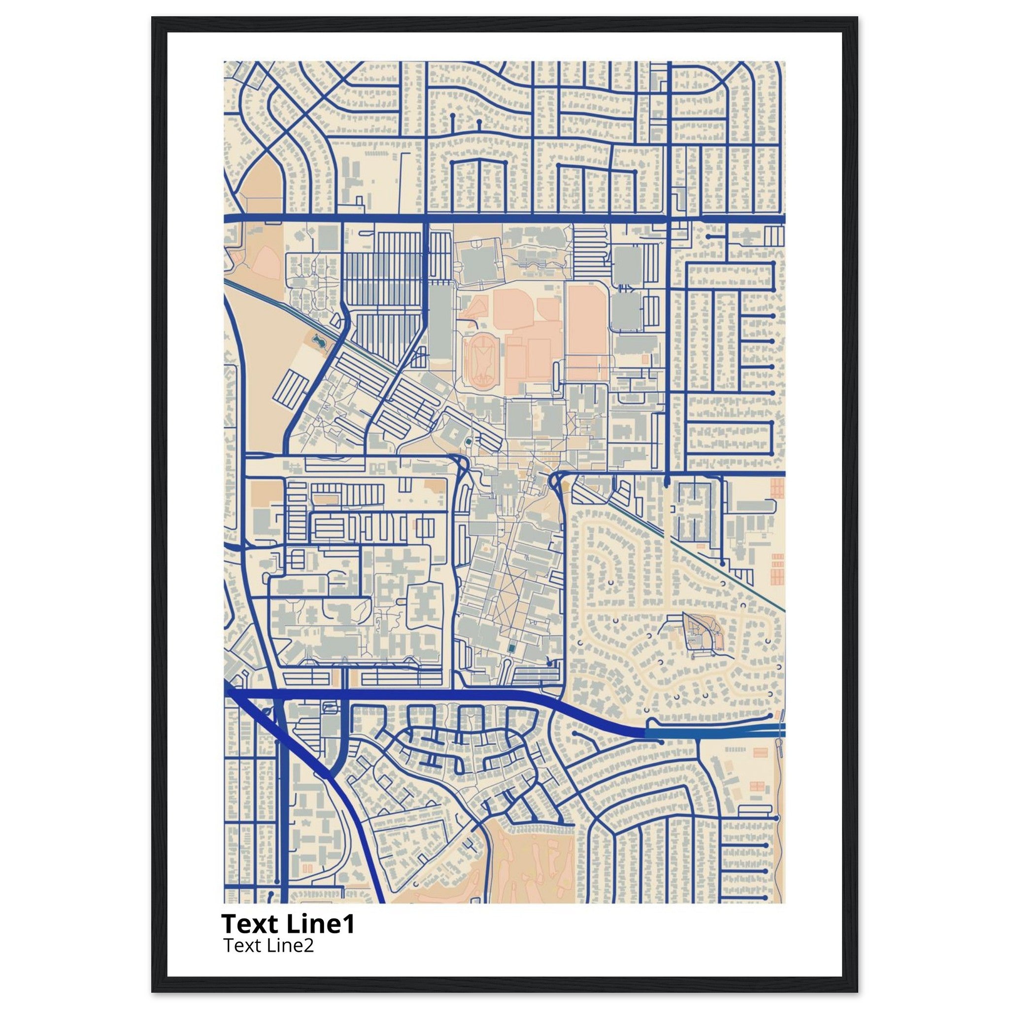 california state university long beach campus map poster