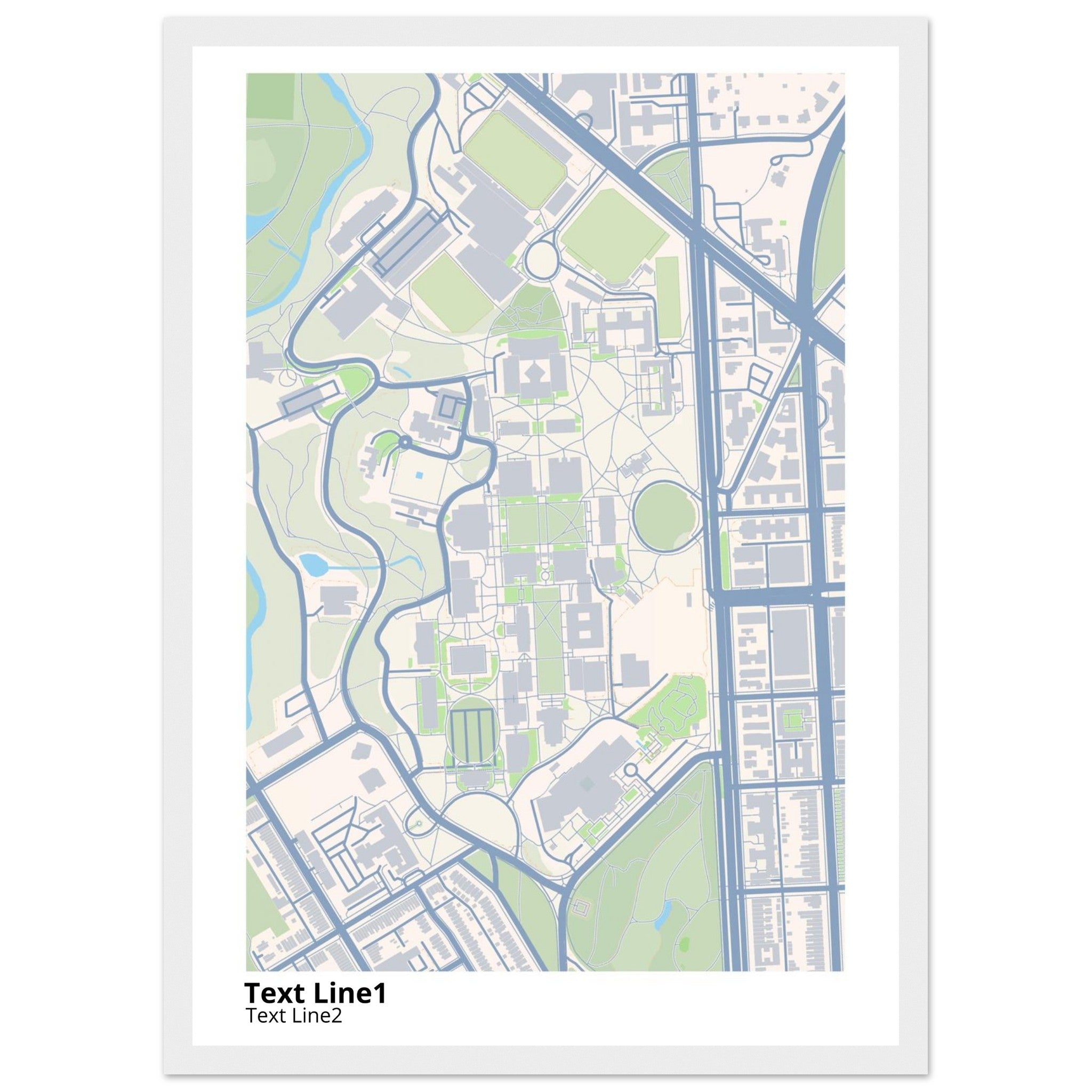 johns hopkins university campus map poster