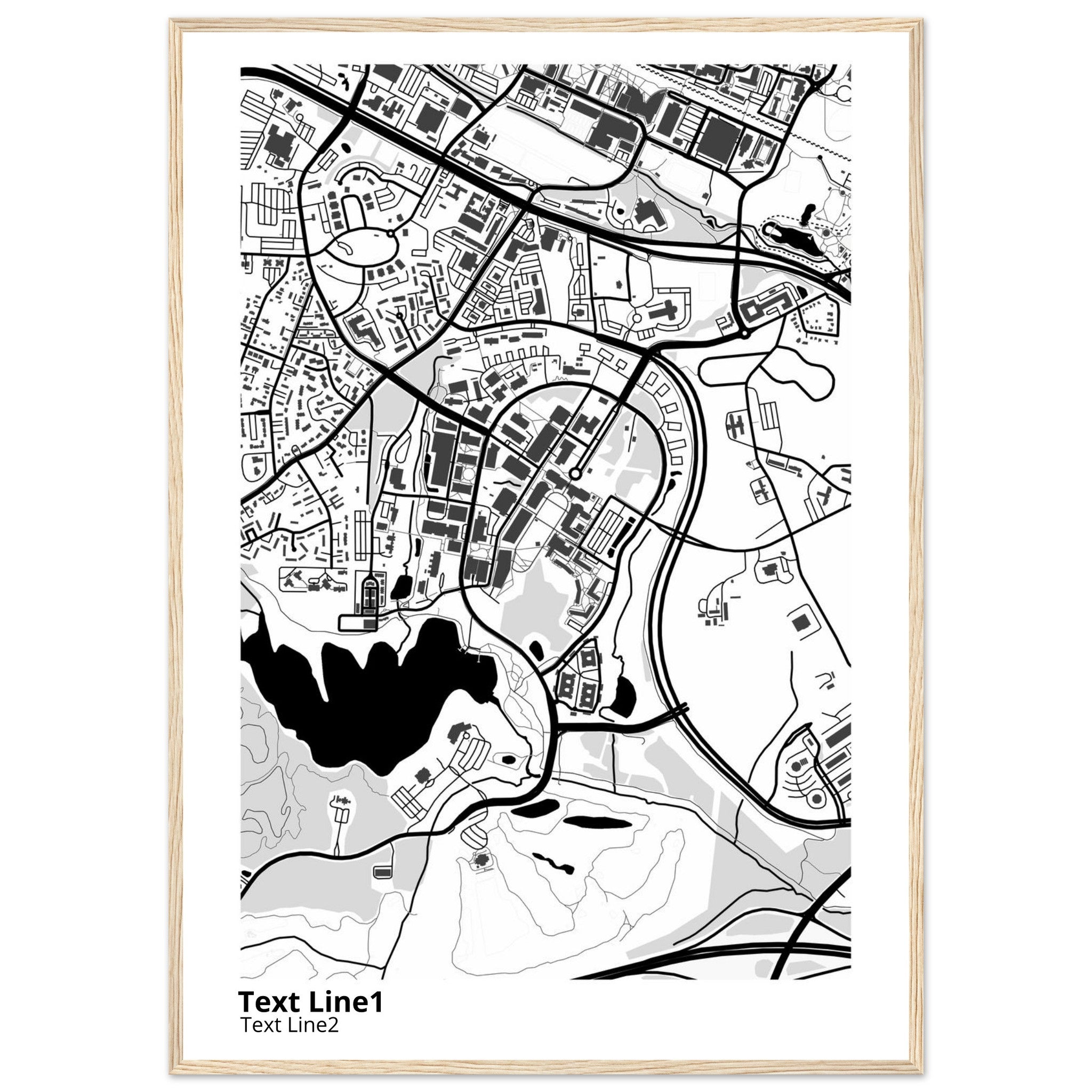 North Carolina State University Raleigh Campus Map Poster | Alumni Gift - Ink And Atlas