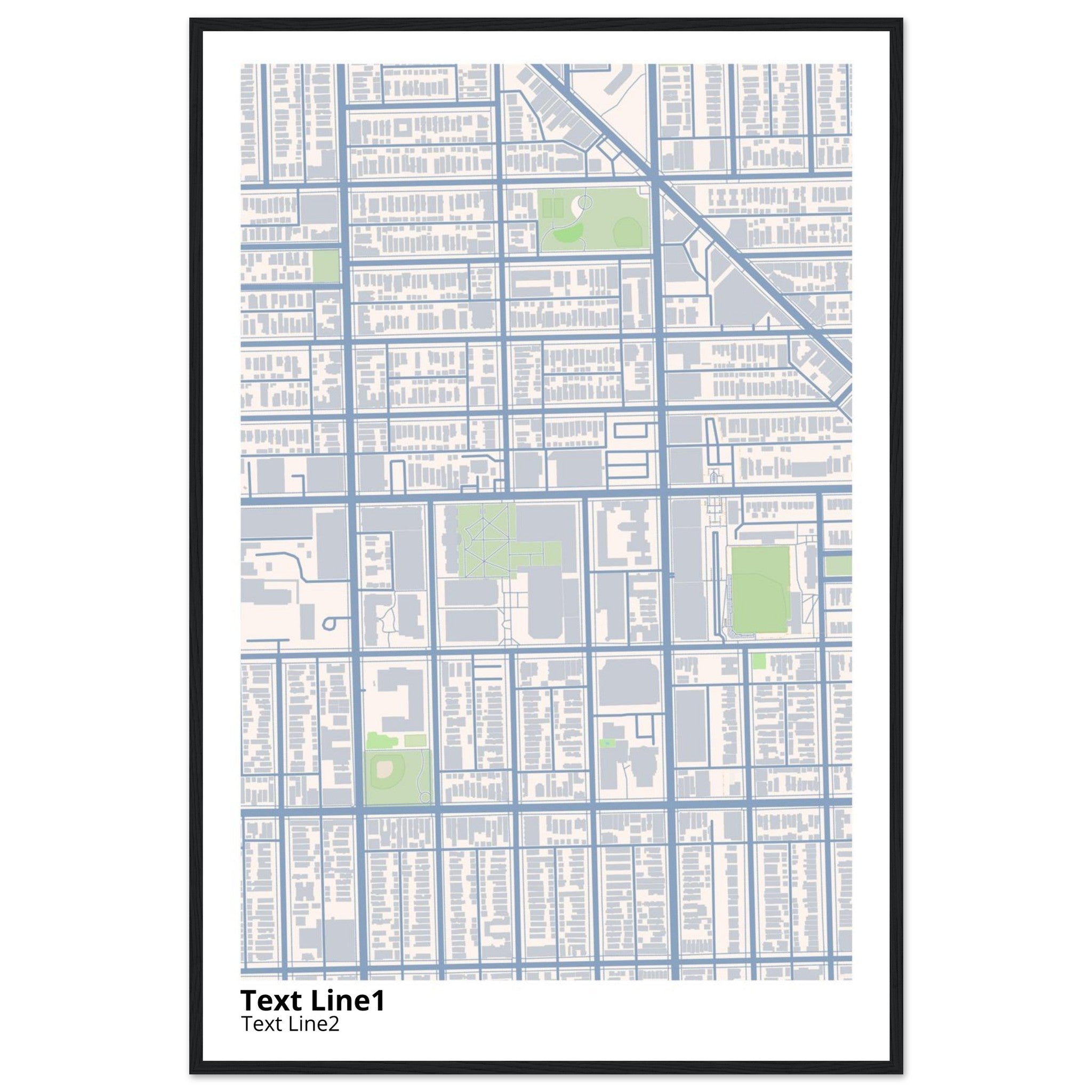 depaul university campus map poster