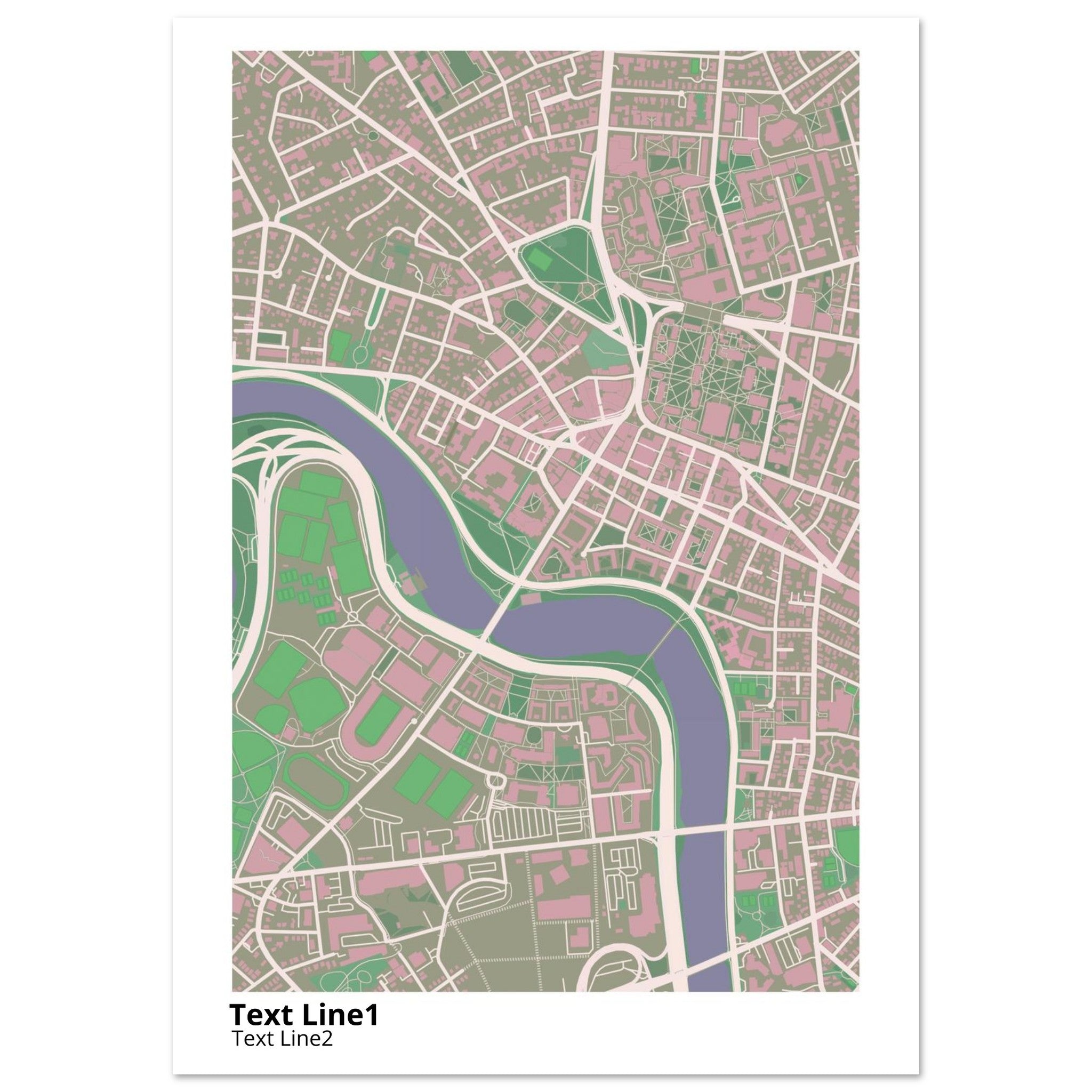harvard university campus map poster