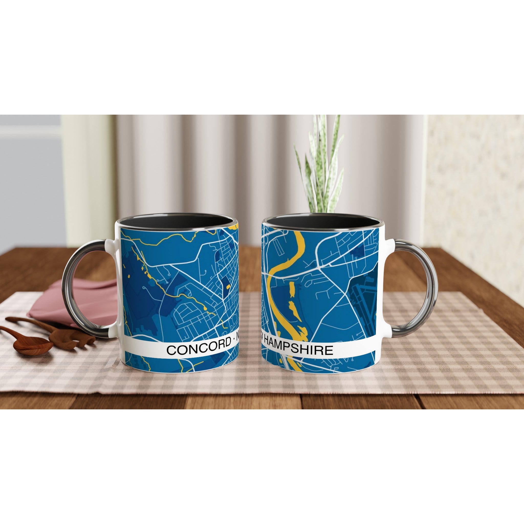 Concord New Hampshire Modern City Map Mug (11oz) - Ink And Atlas