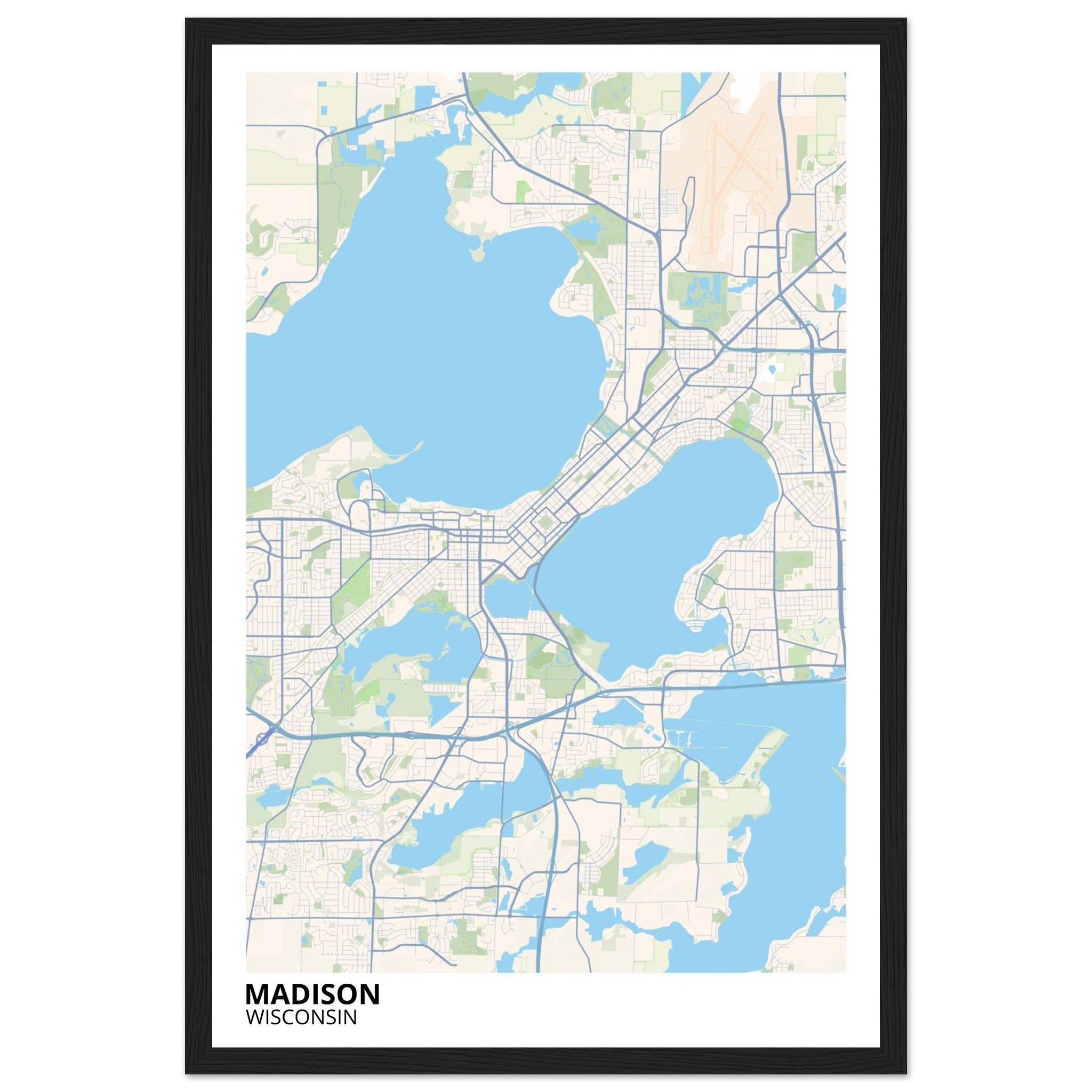 madison map poster print