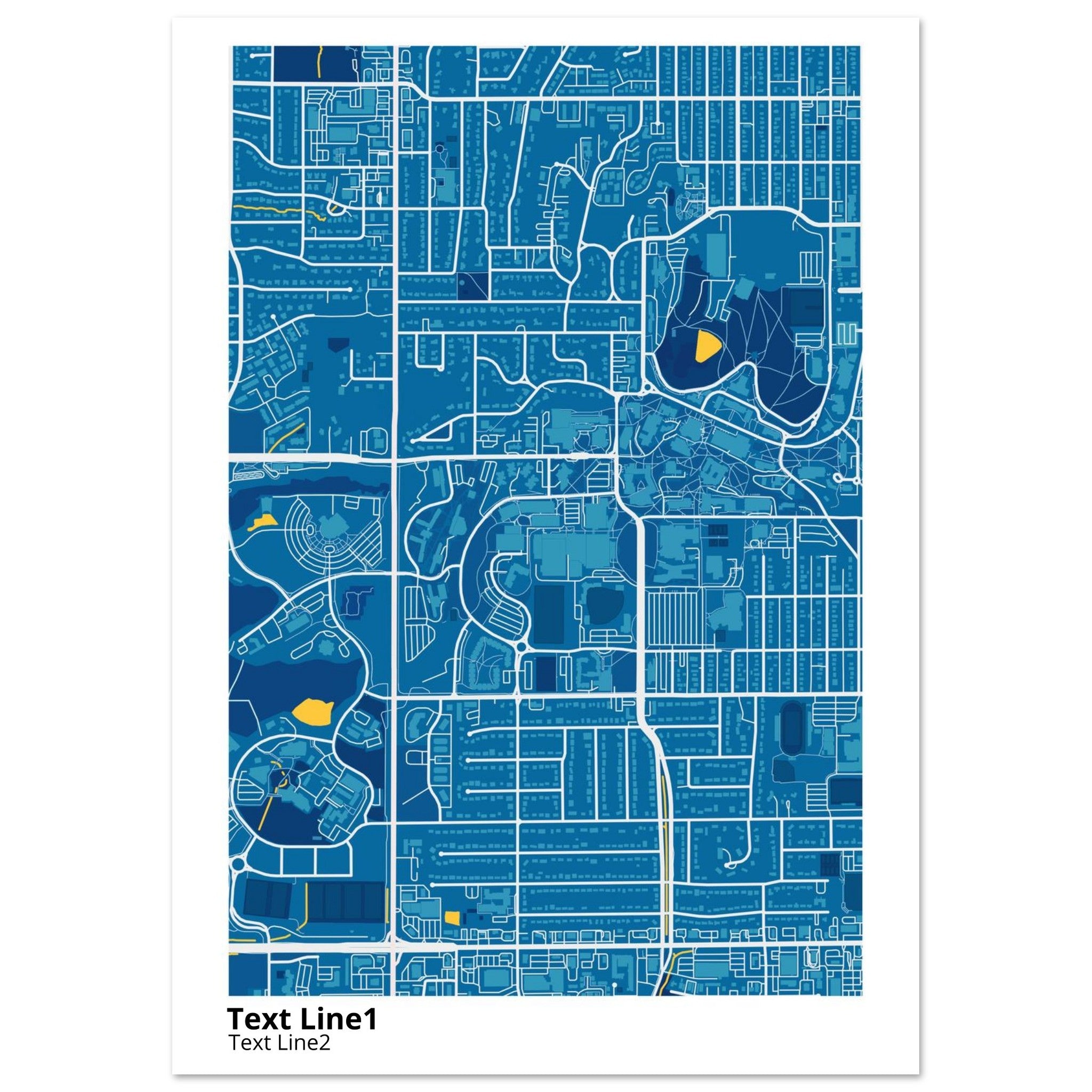 university of kansas campus map poster