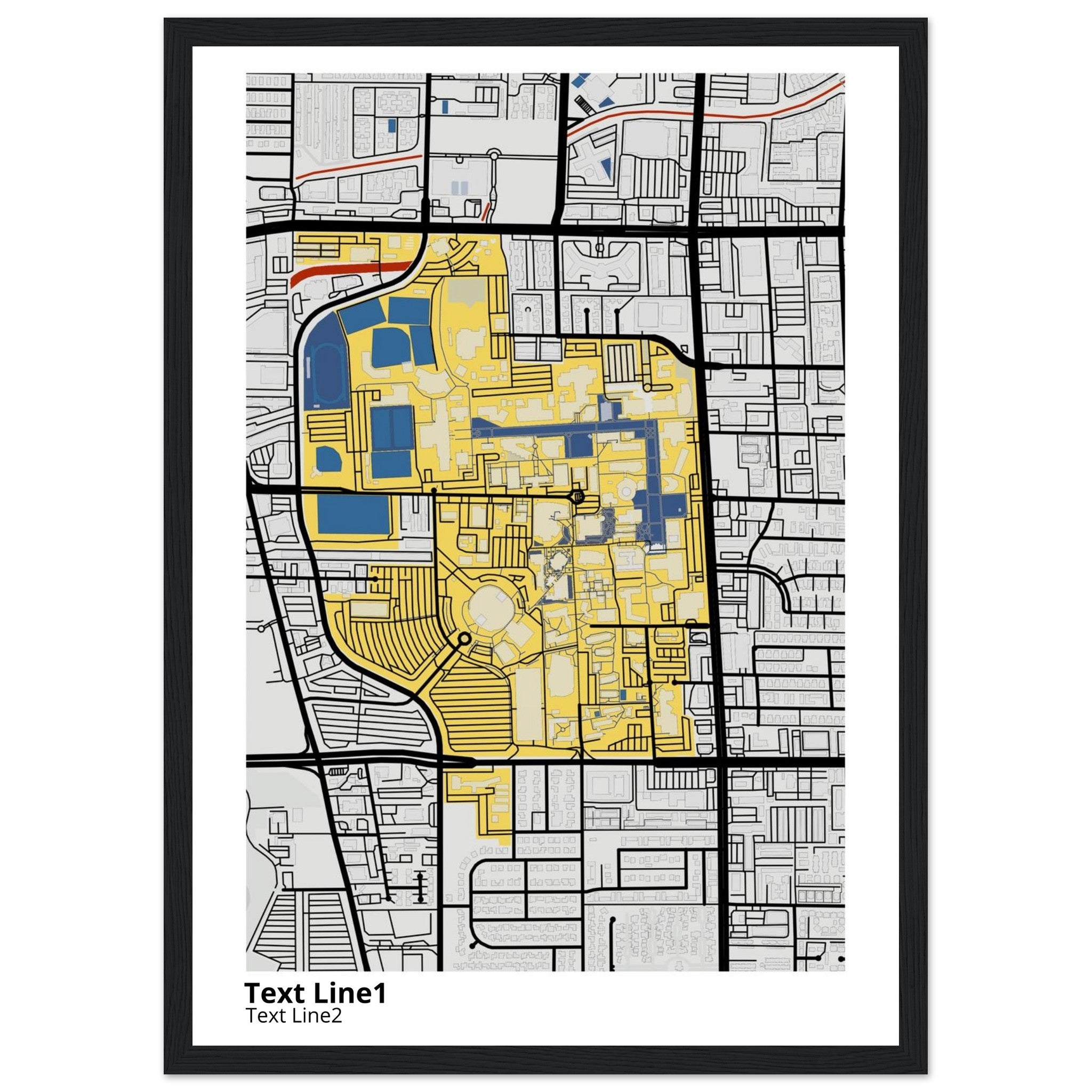 university of nevada las vegas campus map poster