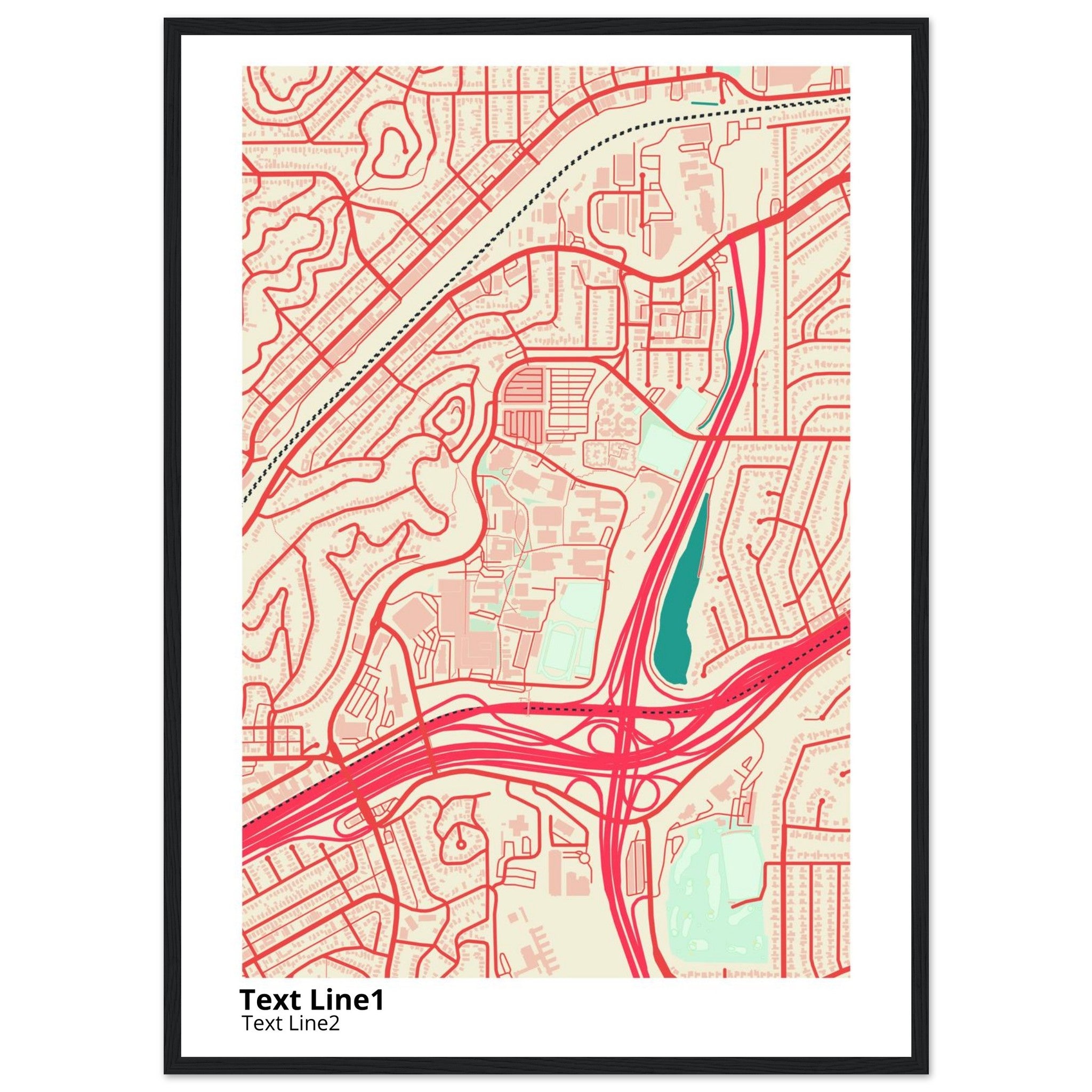 california state university los angeles campus map poster