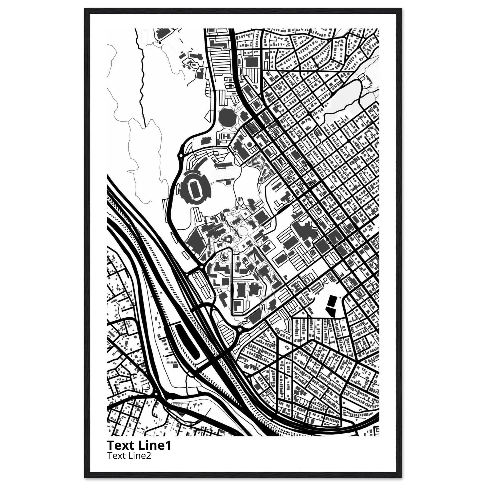 The University of Texas at El Paso Campus Map Poster | Graduation Gift - Ink And Atlas