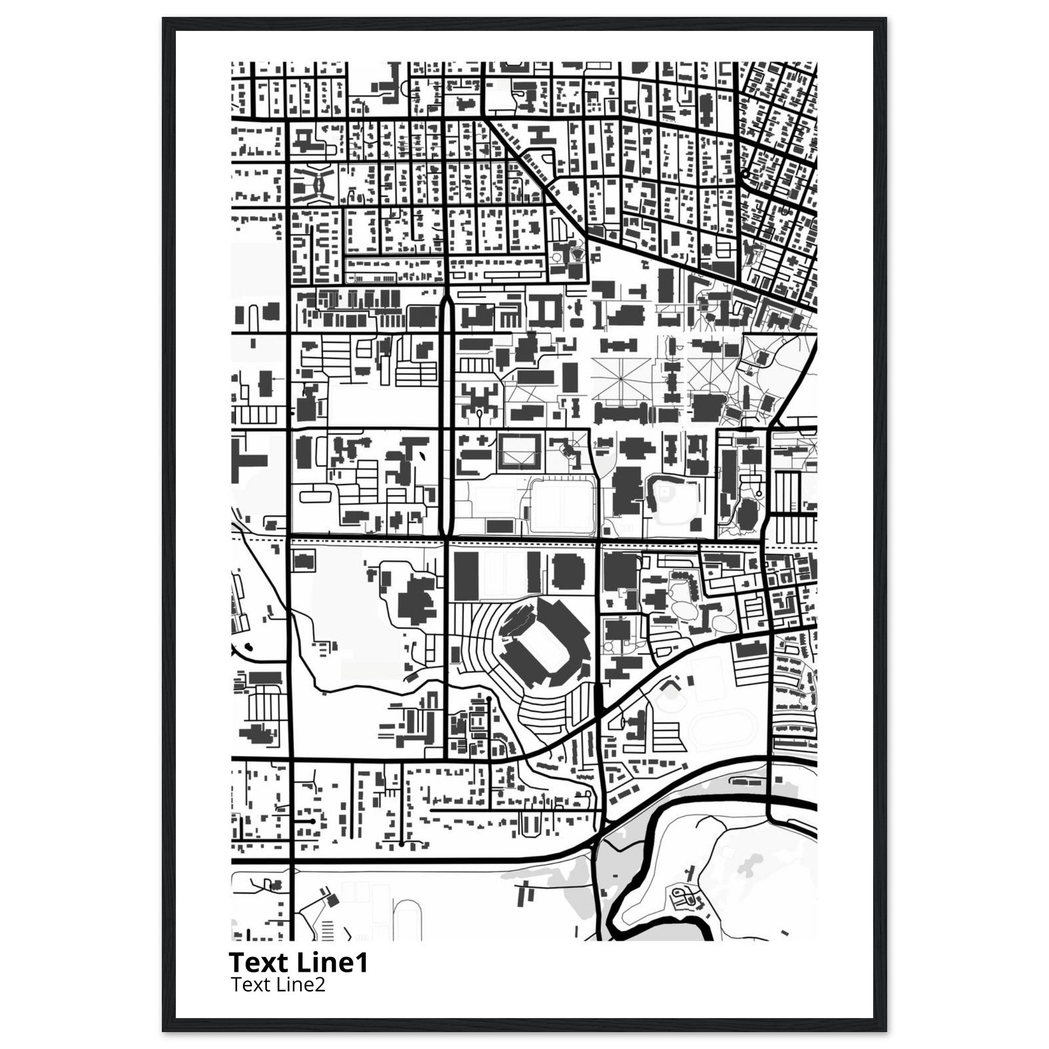 Oregon State University Campus Map Poster | Graduation Gift - Ink And Atlas