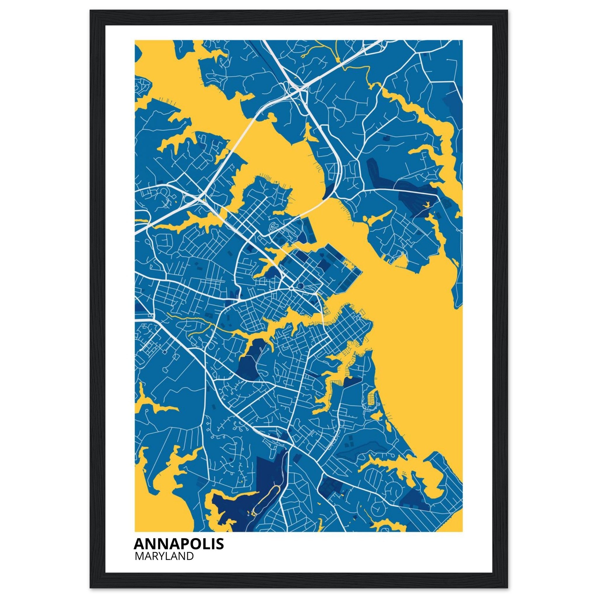 annapolis map poster print