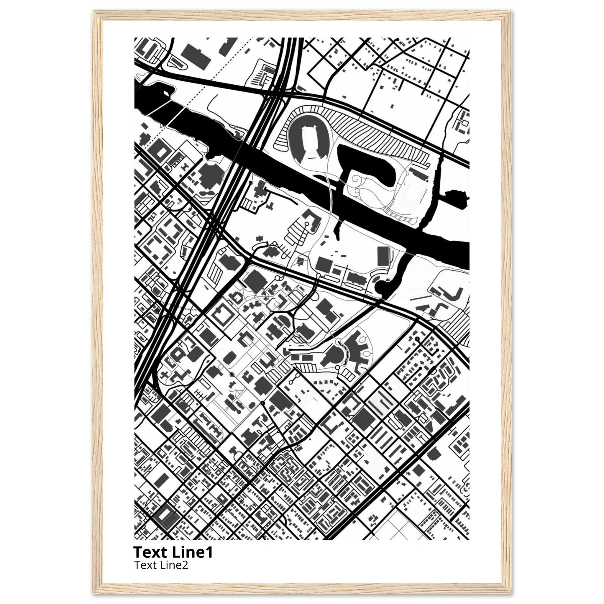 Baylor University Texas Campus Map Poster | Graduation Gift - Ink And Atlas