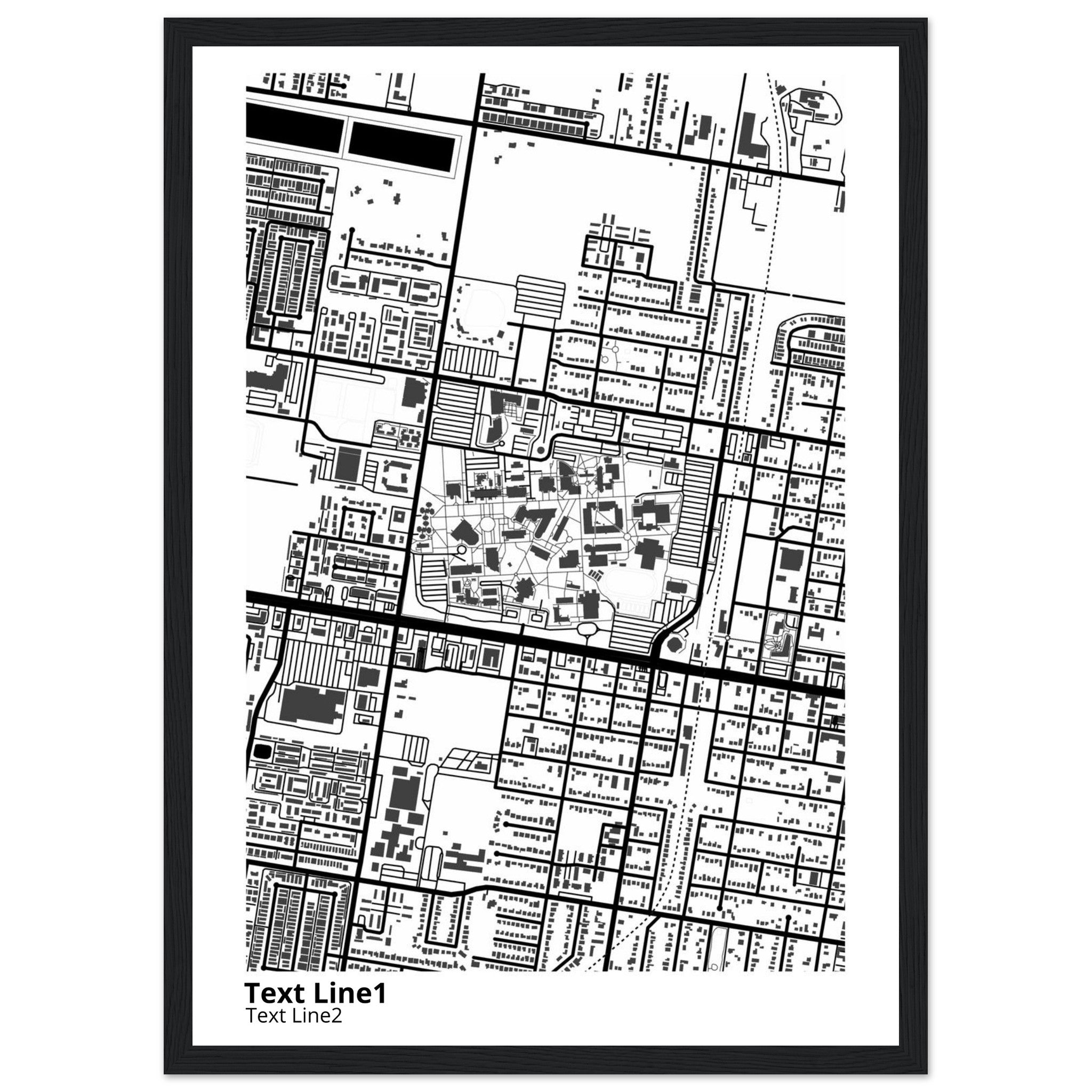 University of Texas Rio Grande Valley Campus Map Poster | Alumni Gift - Ink And Atlas