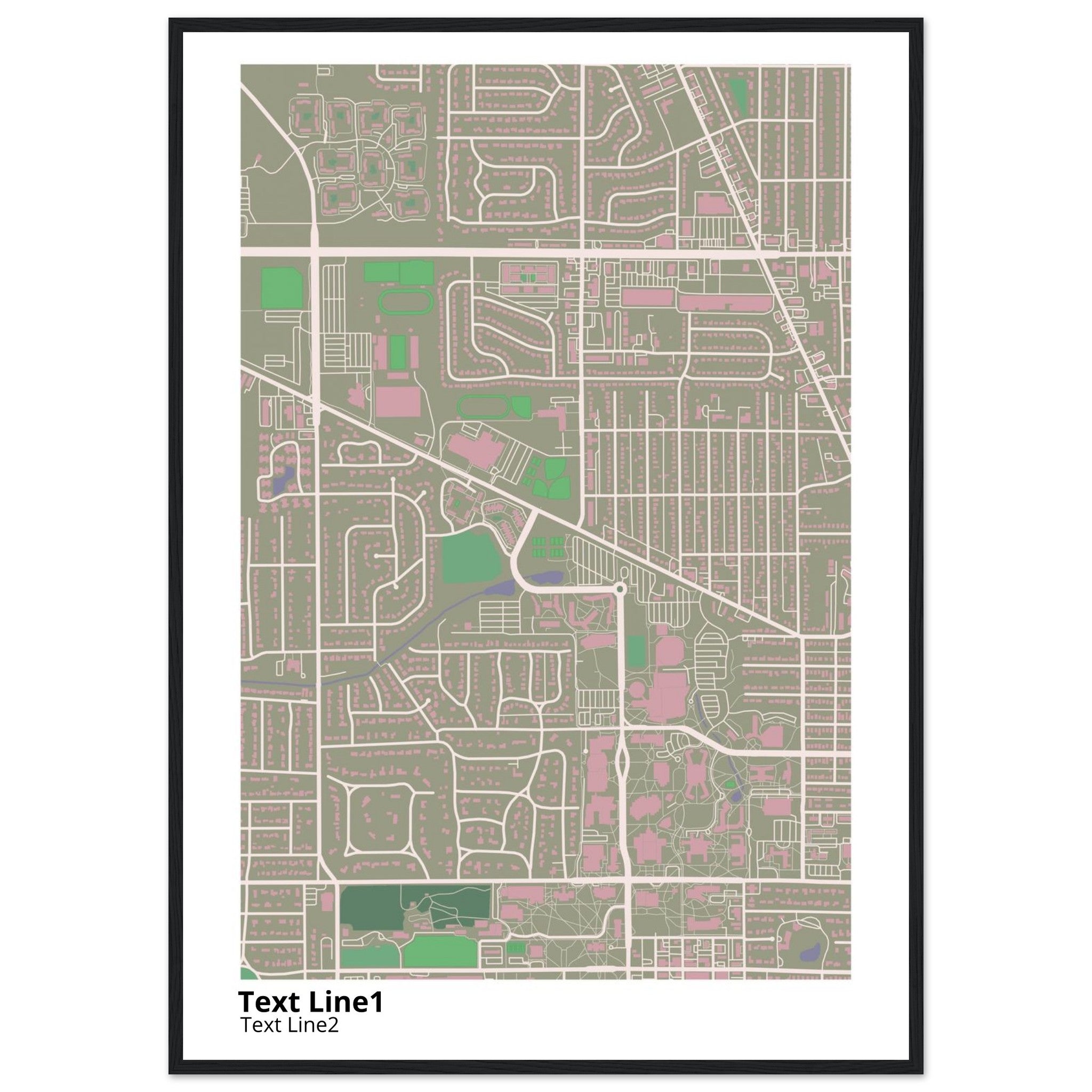 ball state university campus map poster