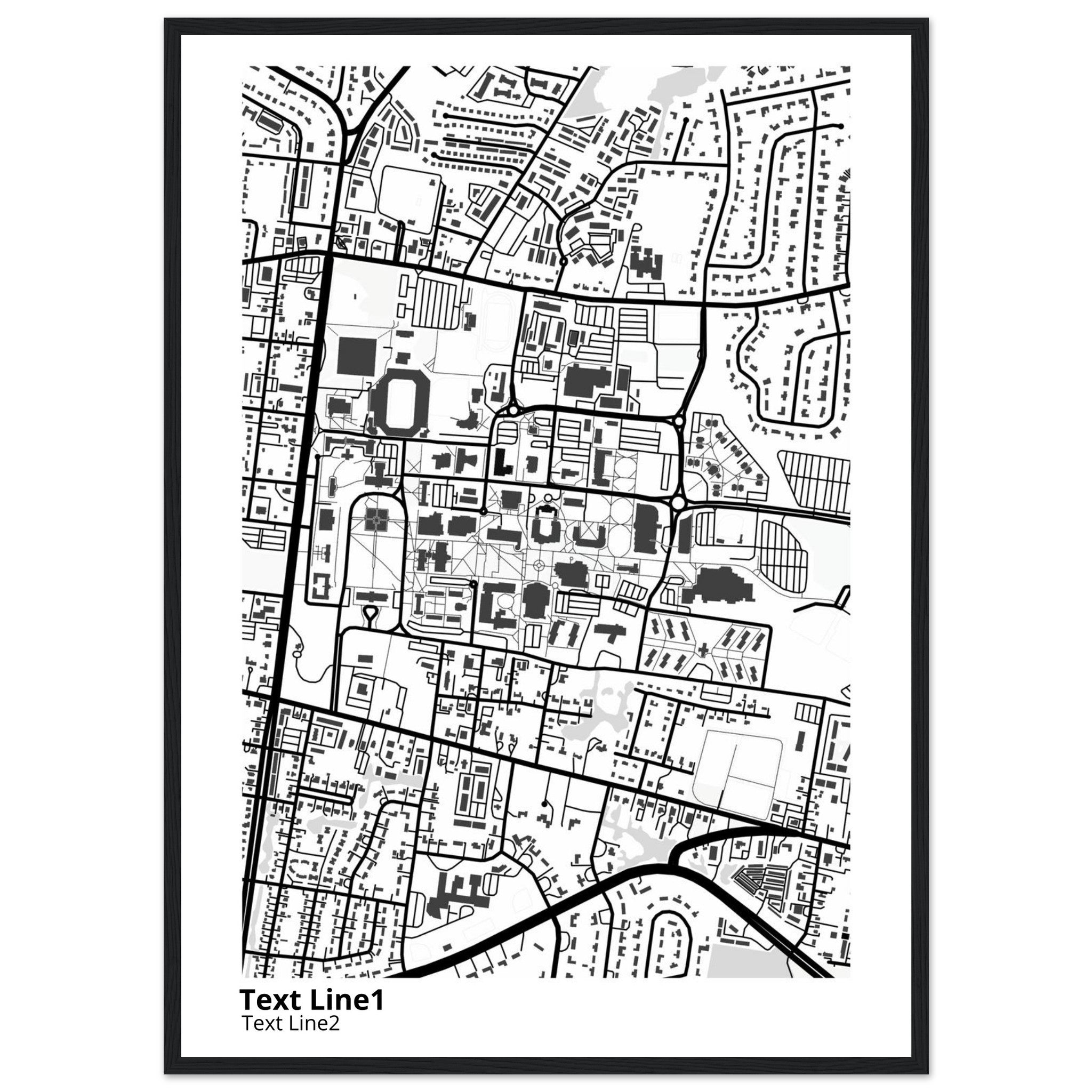 Middle Tennessee State University Campus Map Poster | Graduation Gift - Ink And Atlas
