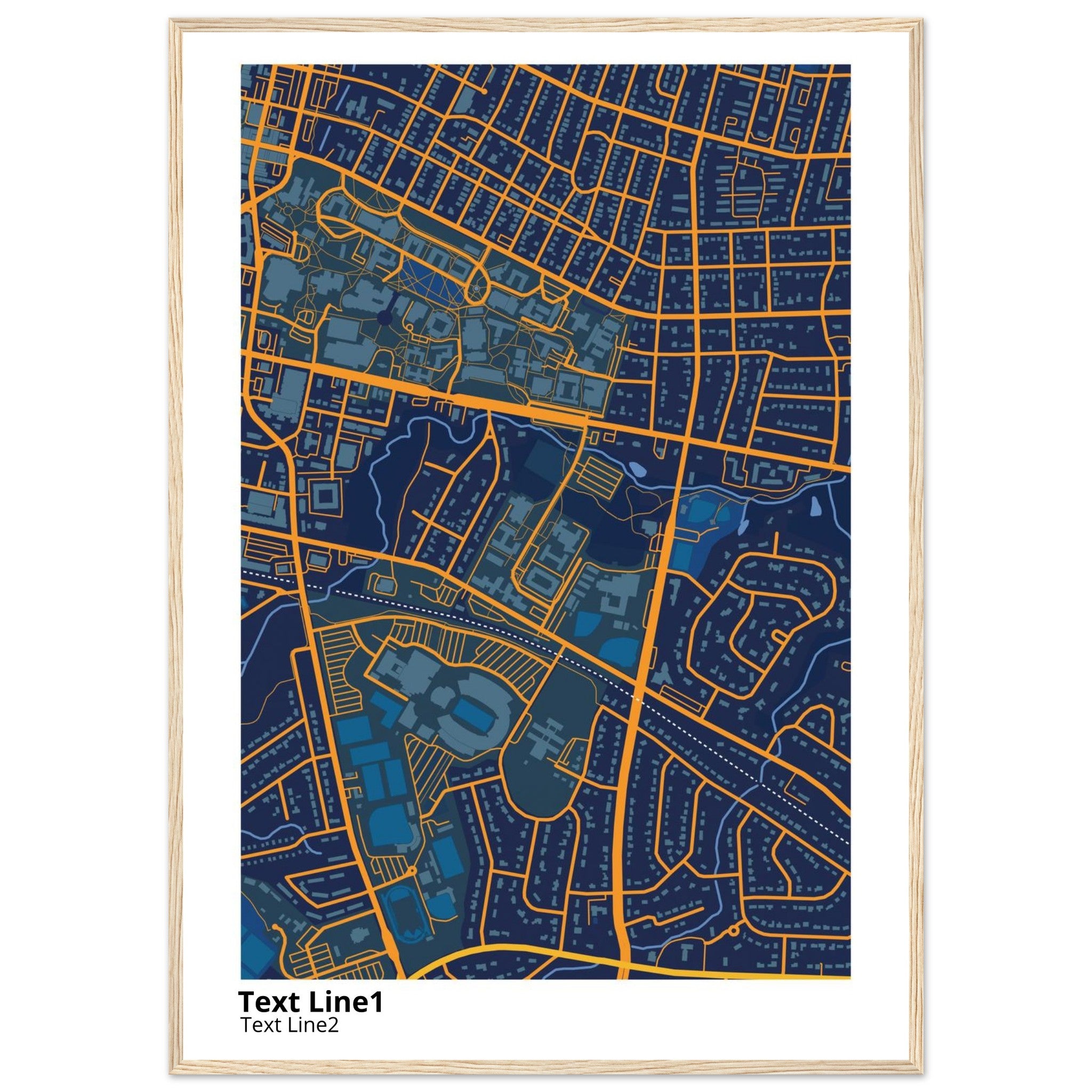 East Carolina University NC Campus Map Poster | Graduation Gift - Ink And Atlas