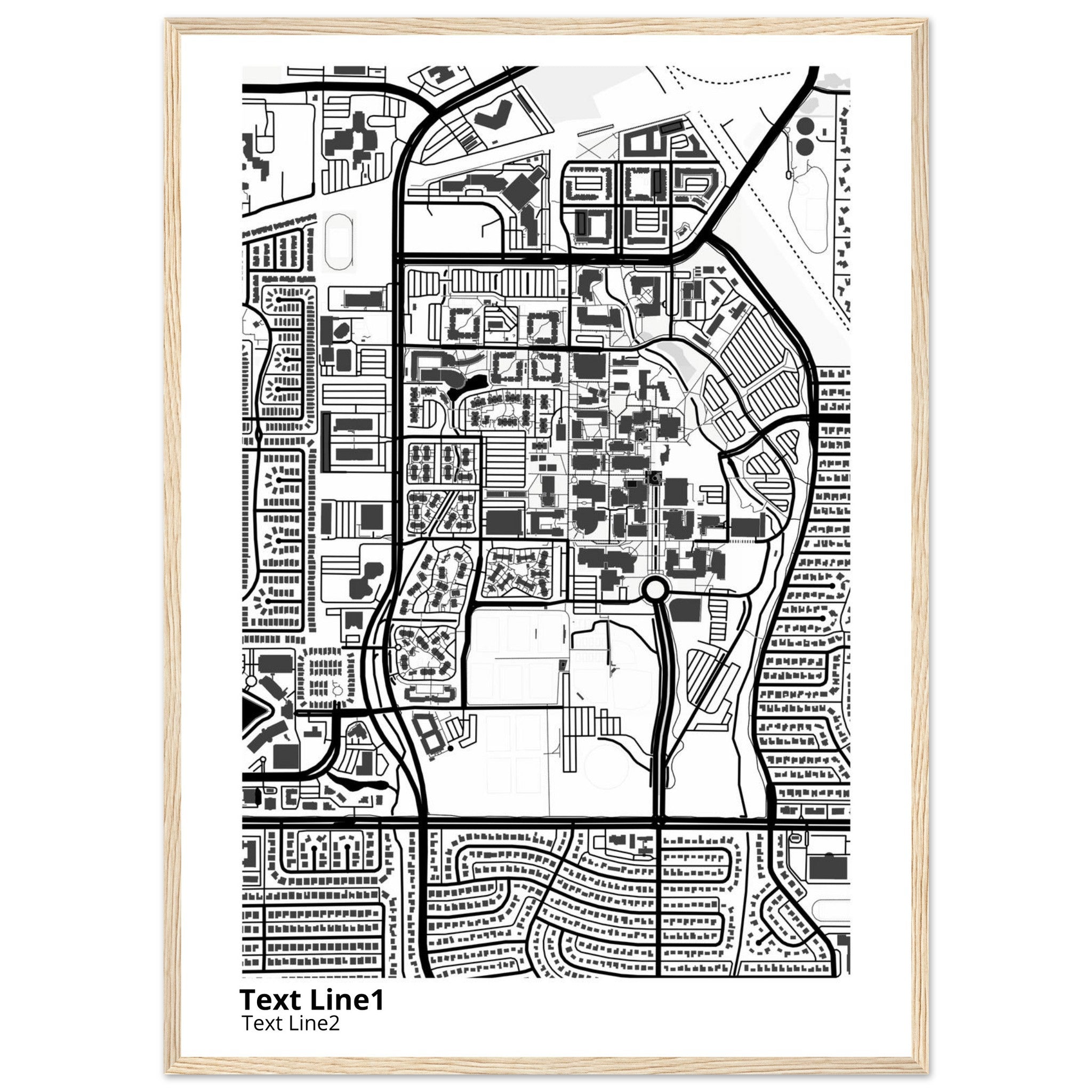 The University of Texas at Dallas Campus Map Poster | Graduation Gift - Ink And Atlas