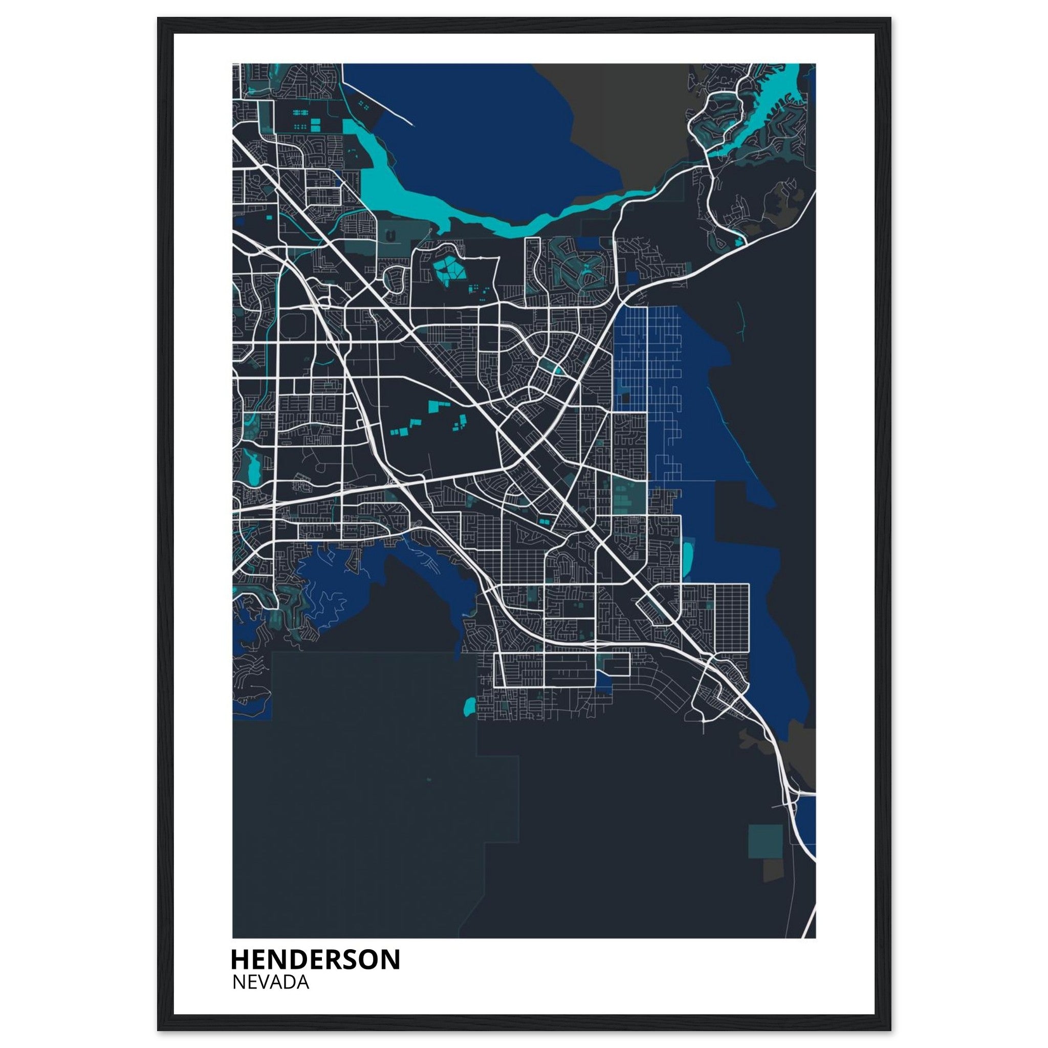 henderson nevada map poster print