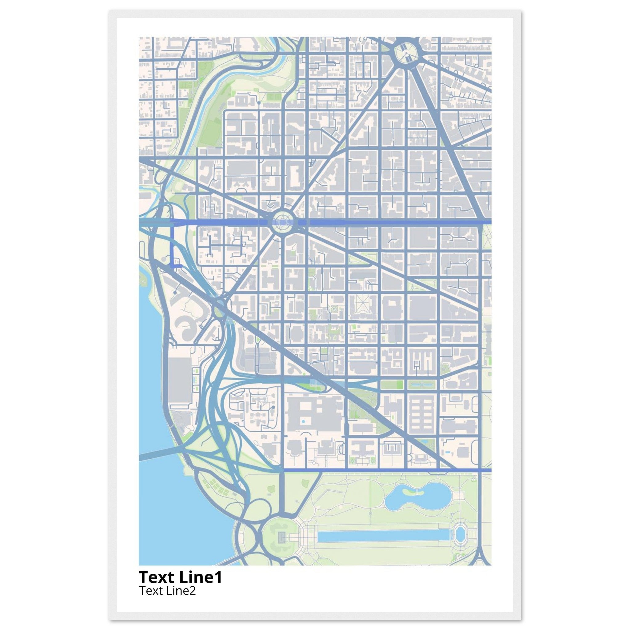 george washington university campus map poster
