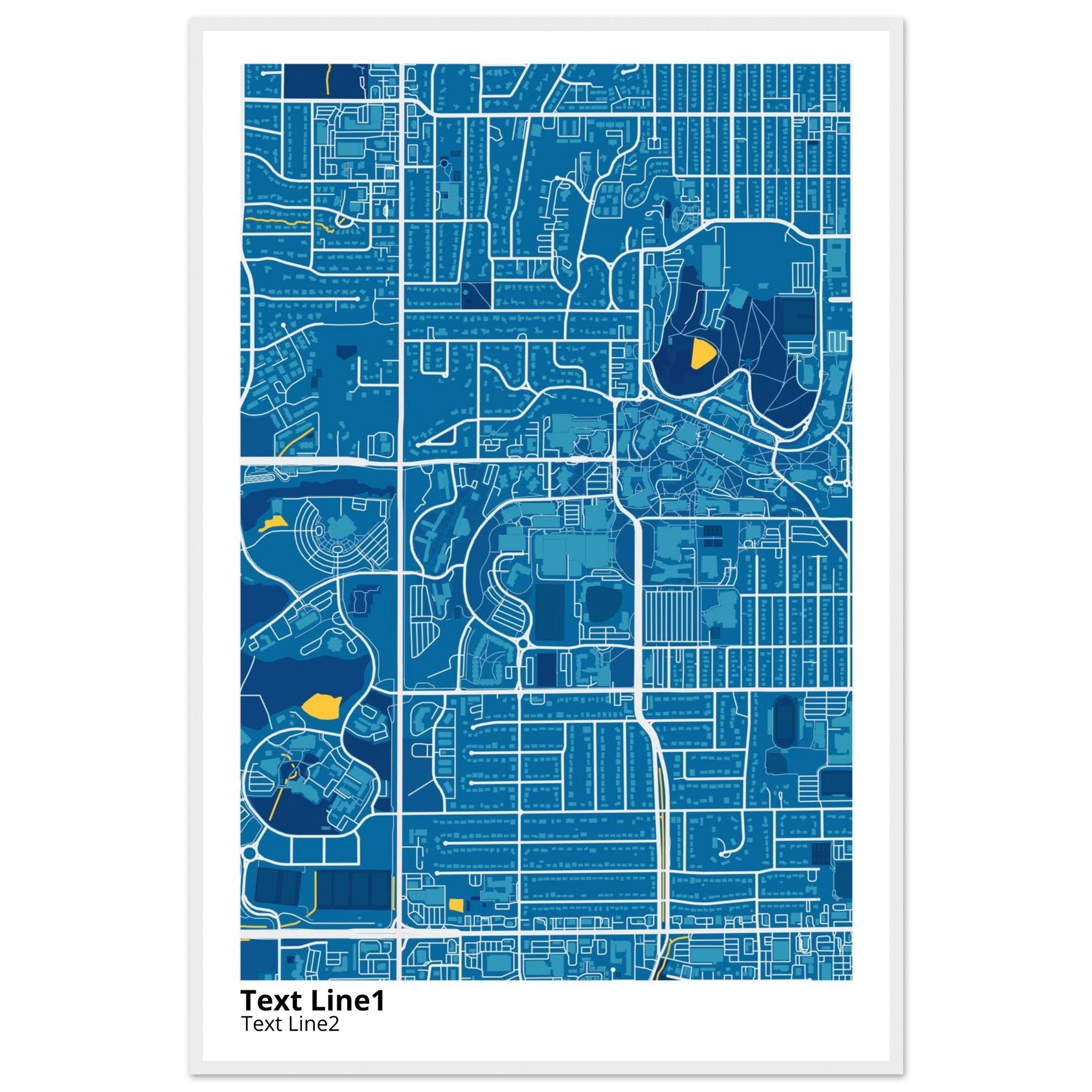 university of kansas campus map poster