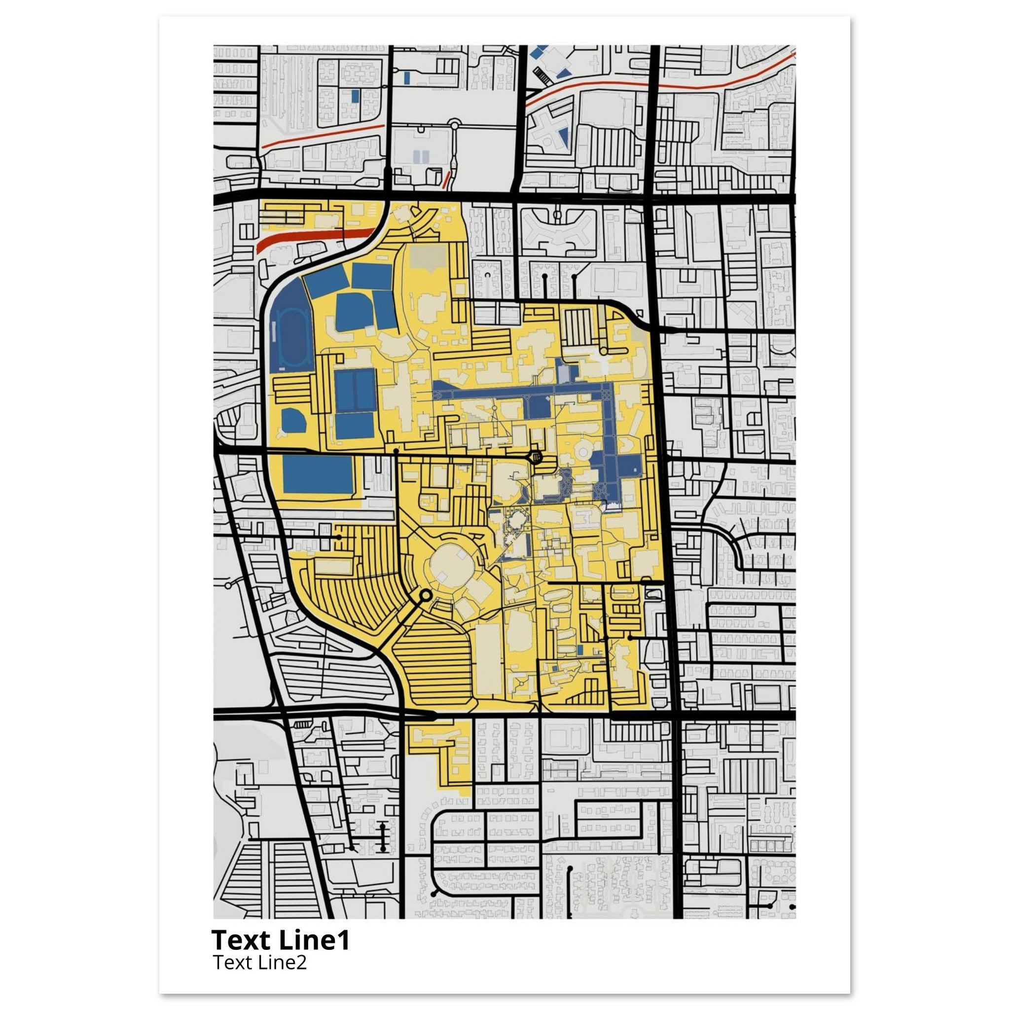 university of nevada las vegas campus map poster