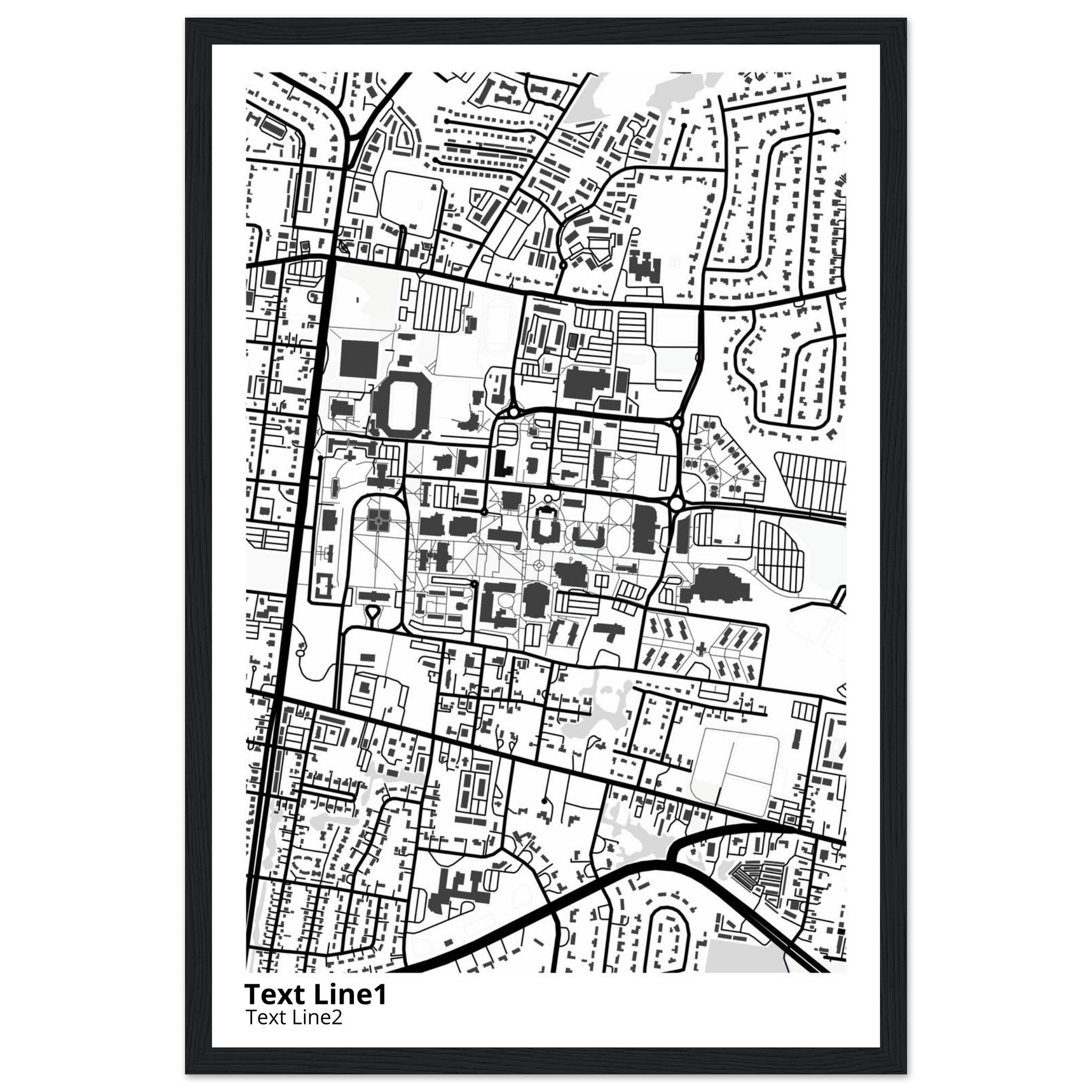 Middle Tennessee State University Campus Map Poster | Graduation Gift - Ink And Atlas