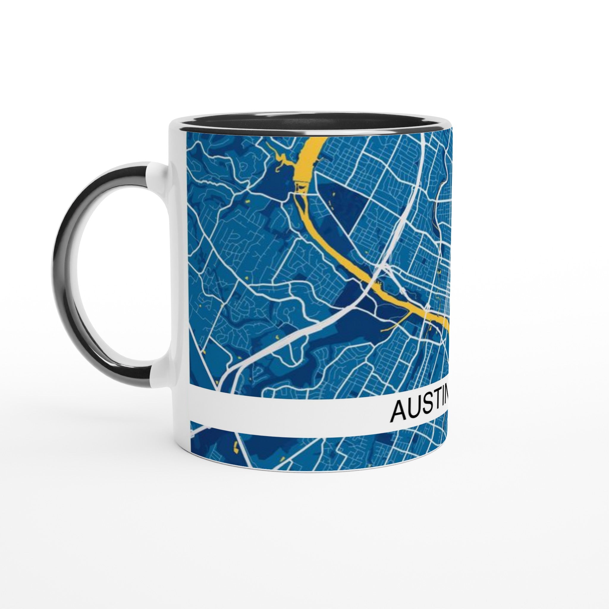 austin texas modern city map mug 11oz