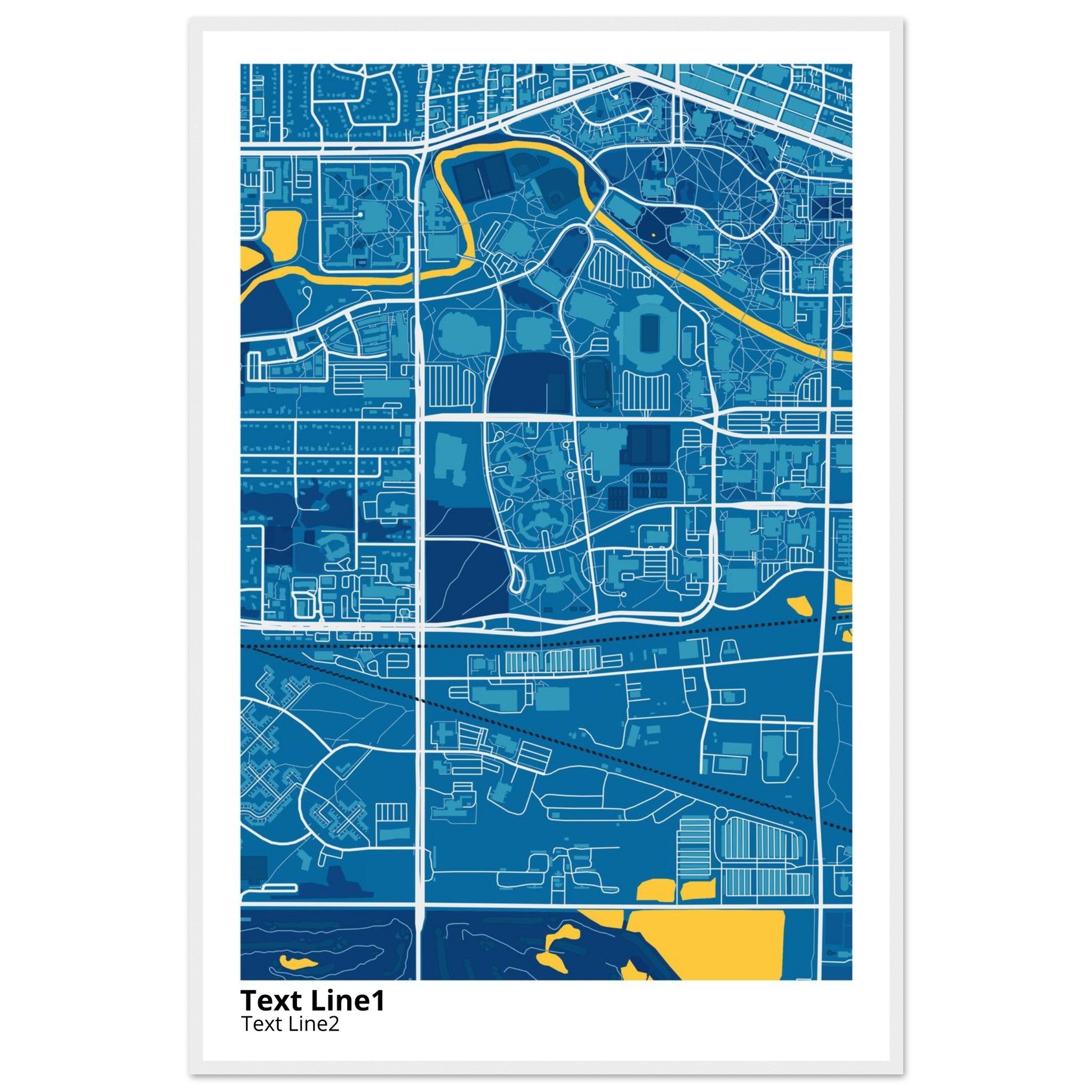 michigan state university campus map poster