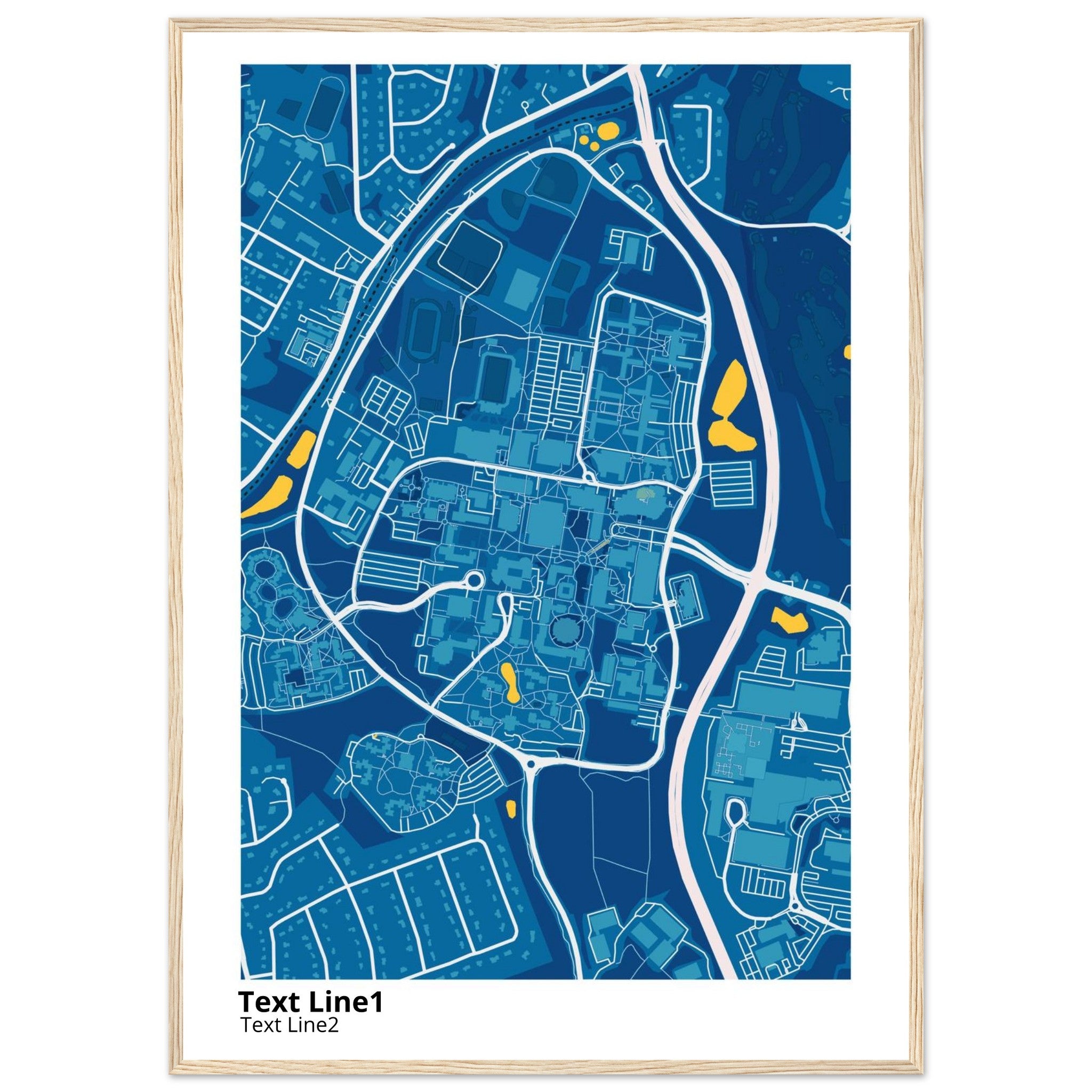 stony brook university campus map poster