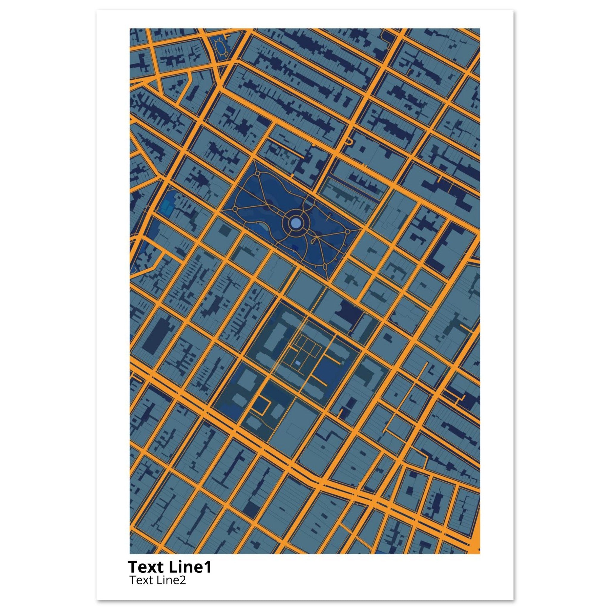 new york university campus map poster