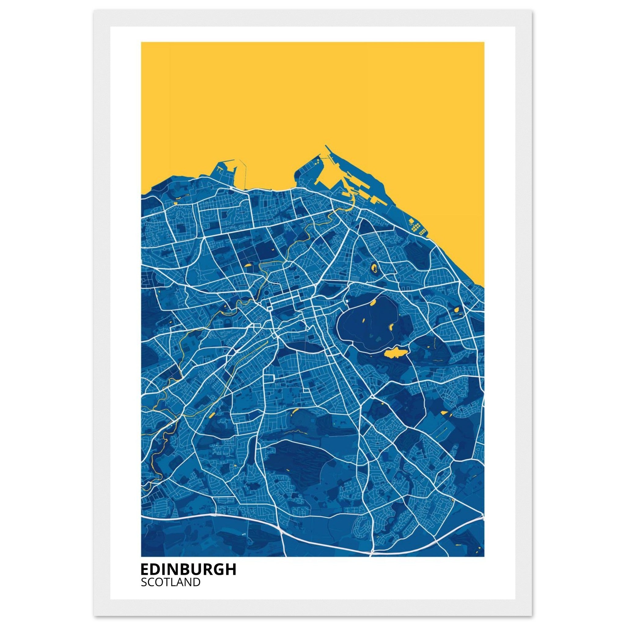 Edinburgh Scotland City Map Poster | Custom Map Art Print - Ink And Atlas