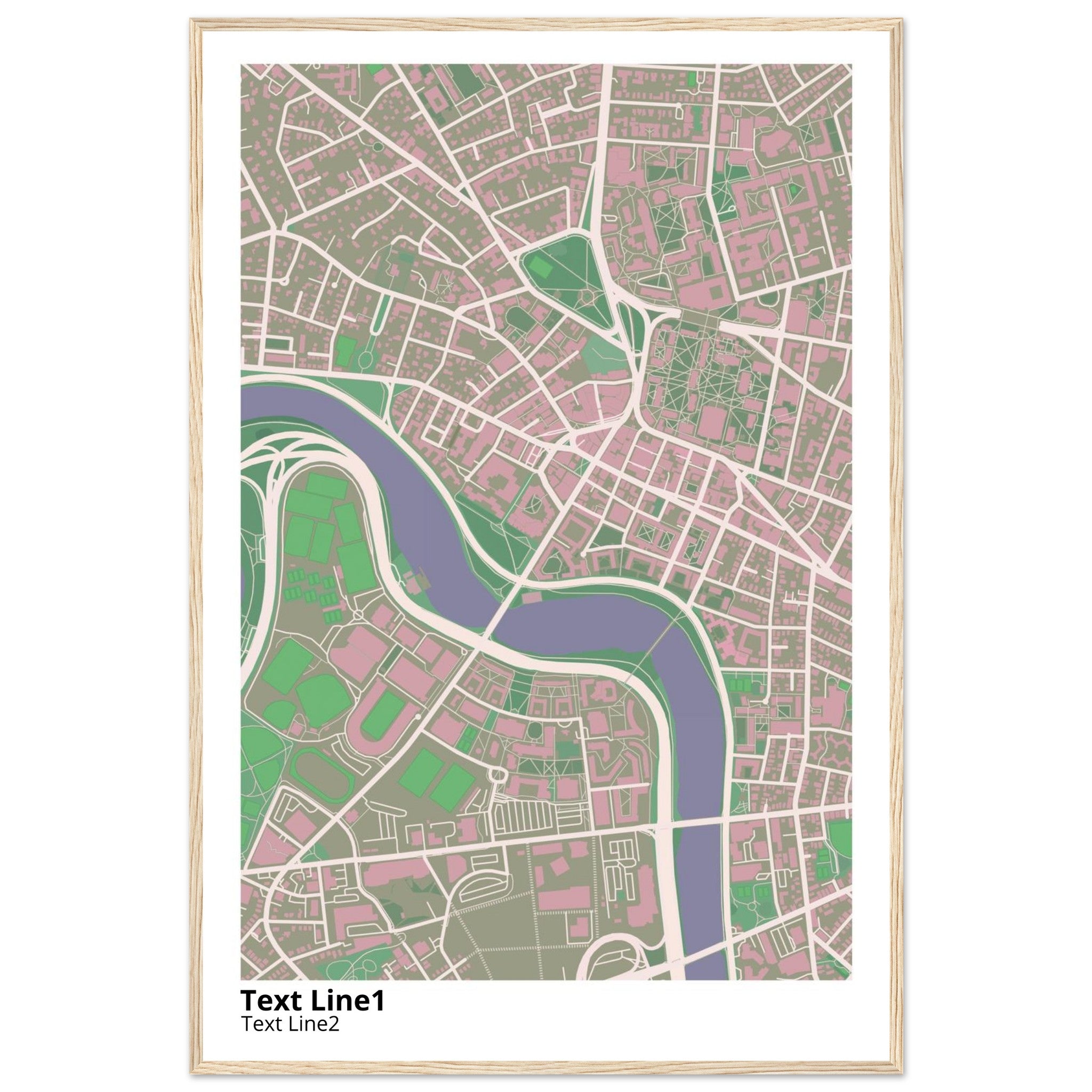 harvard university campus map poster