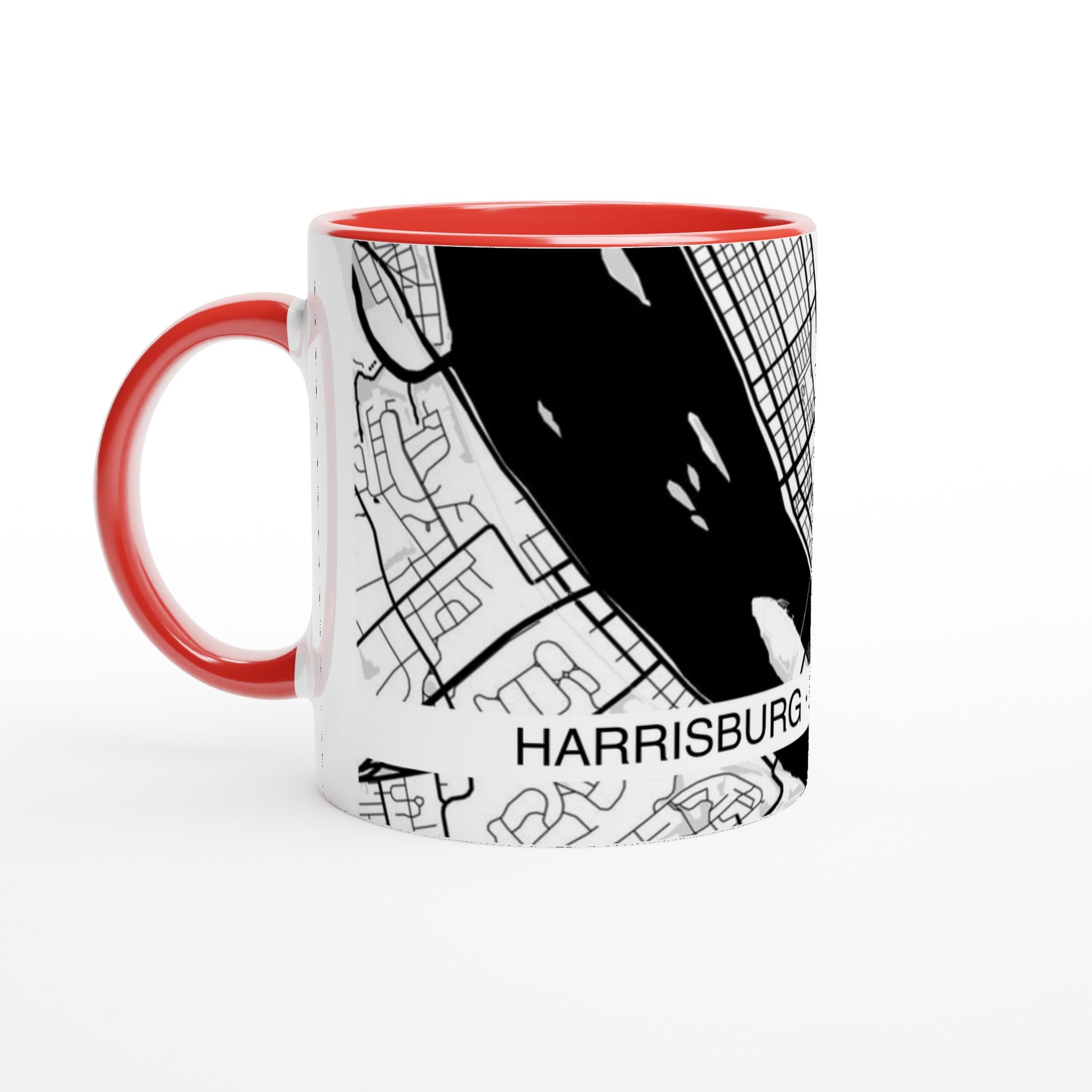 harrisburg modern city map mug 11oz