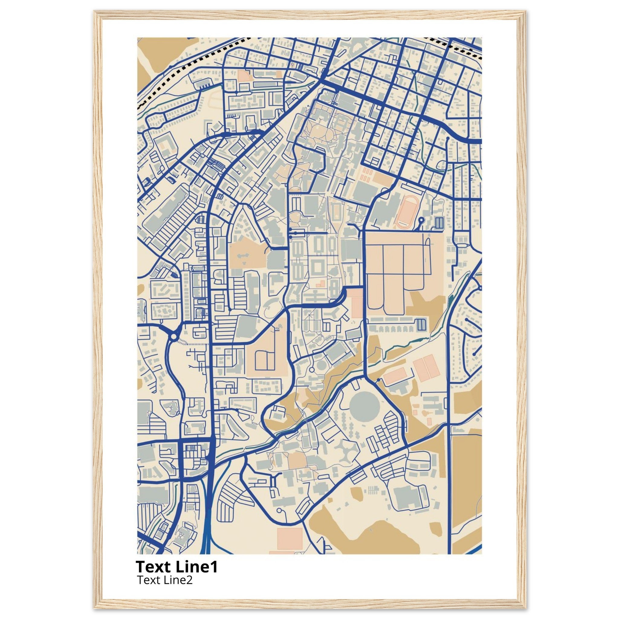 northern arizona university campus map poster