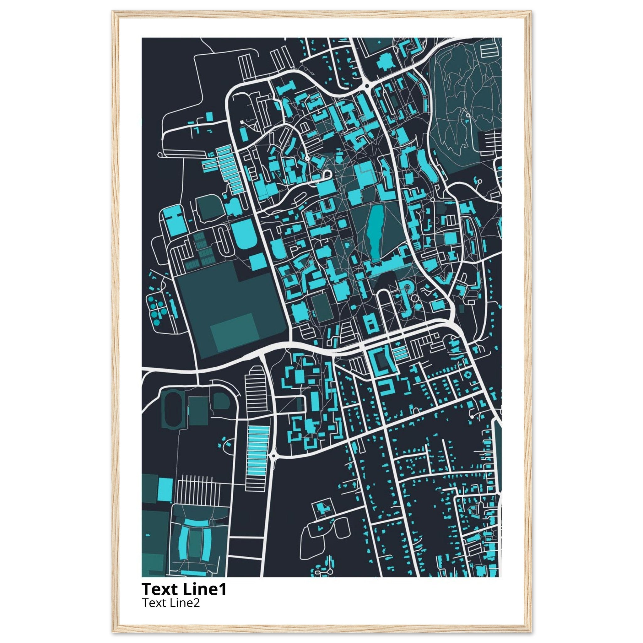 university of massachusetts amherst campus map poster