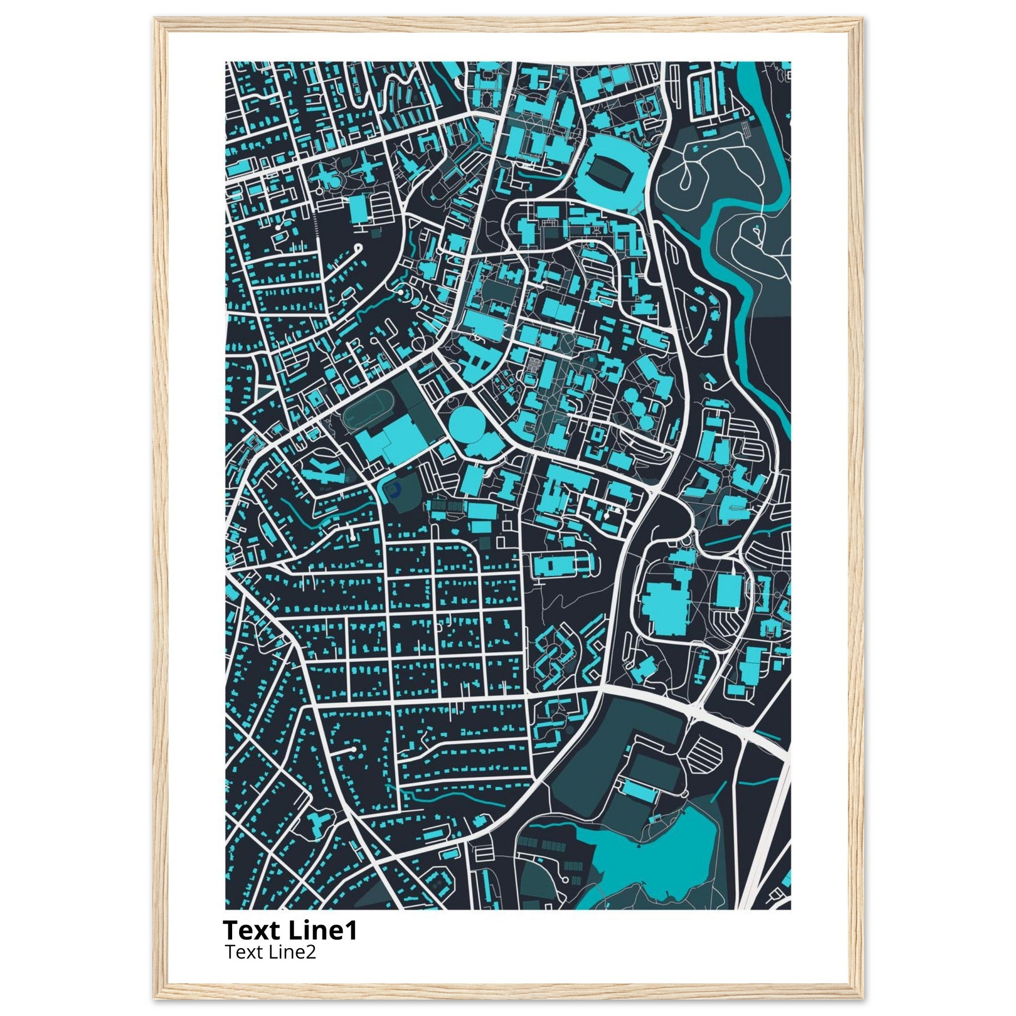 university of georgia campus map poster