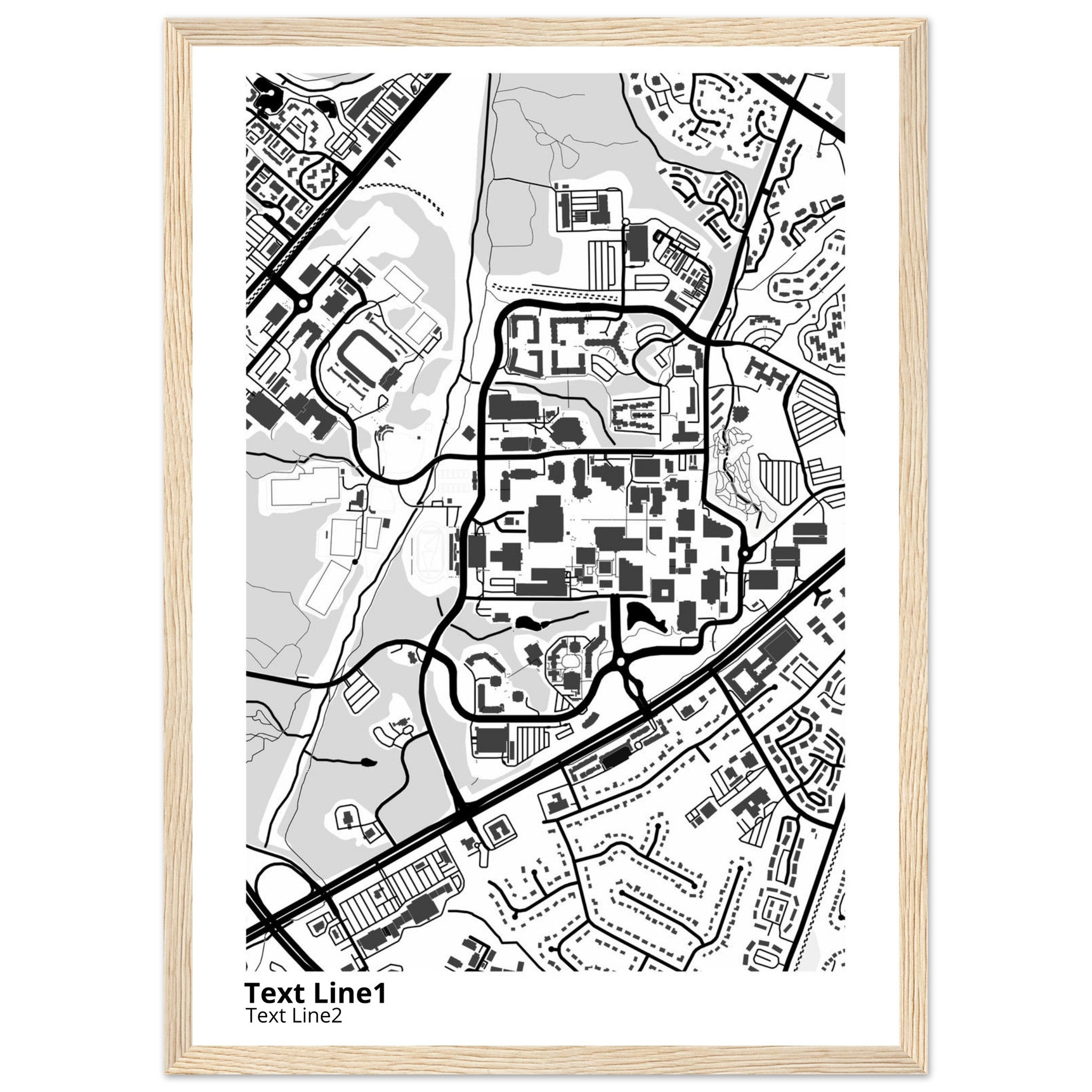University of North Carolina Charlotte Campus Map Poster | Alumni Gift - Ink And Atlas