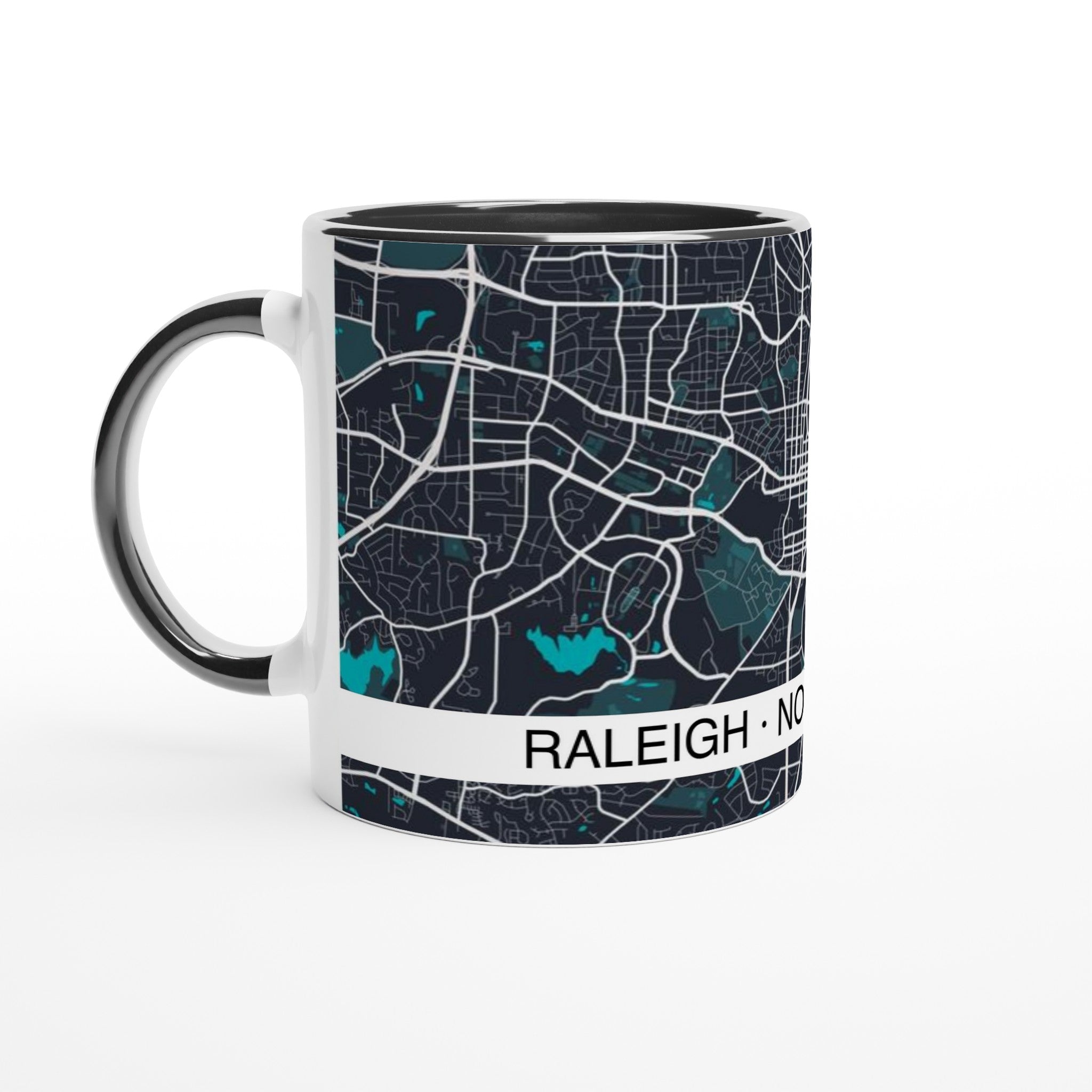 Raleigh Modern City Map Mug (11oz) - Ink And Atlas