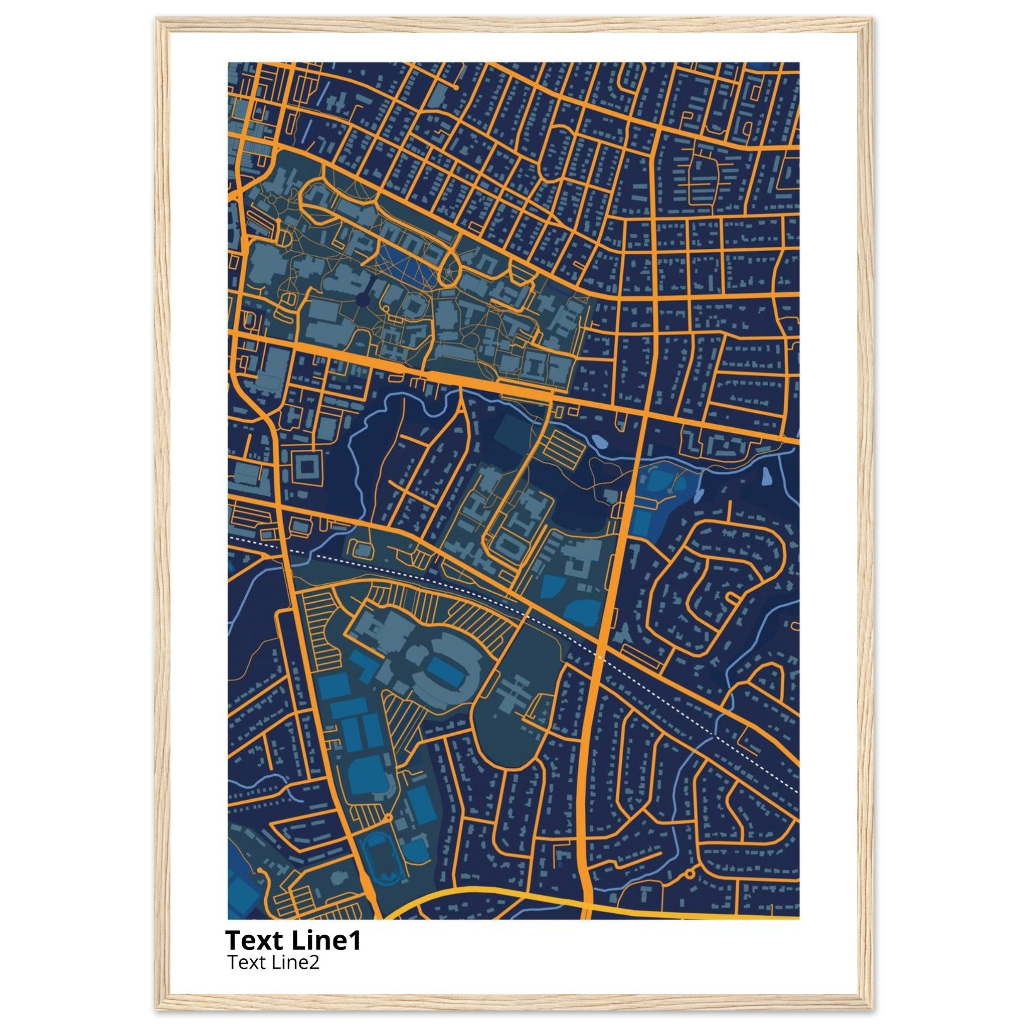 East Carolina University NC Campus Map Poster | Graduation Gift - Ink And Atlas