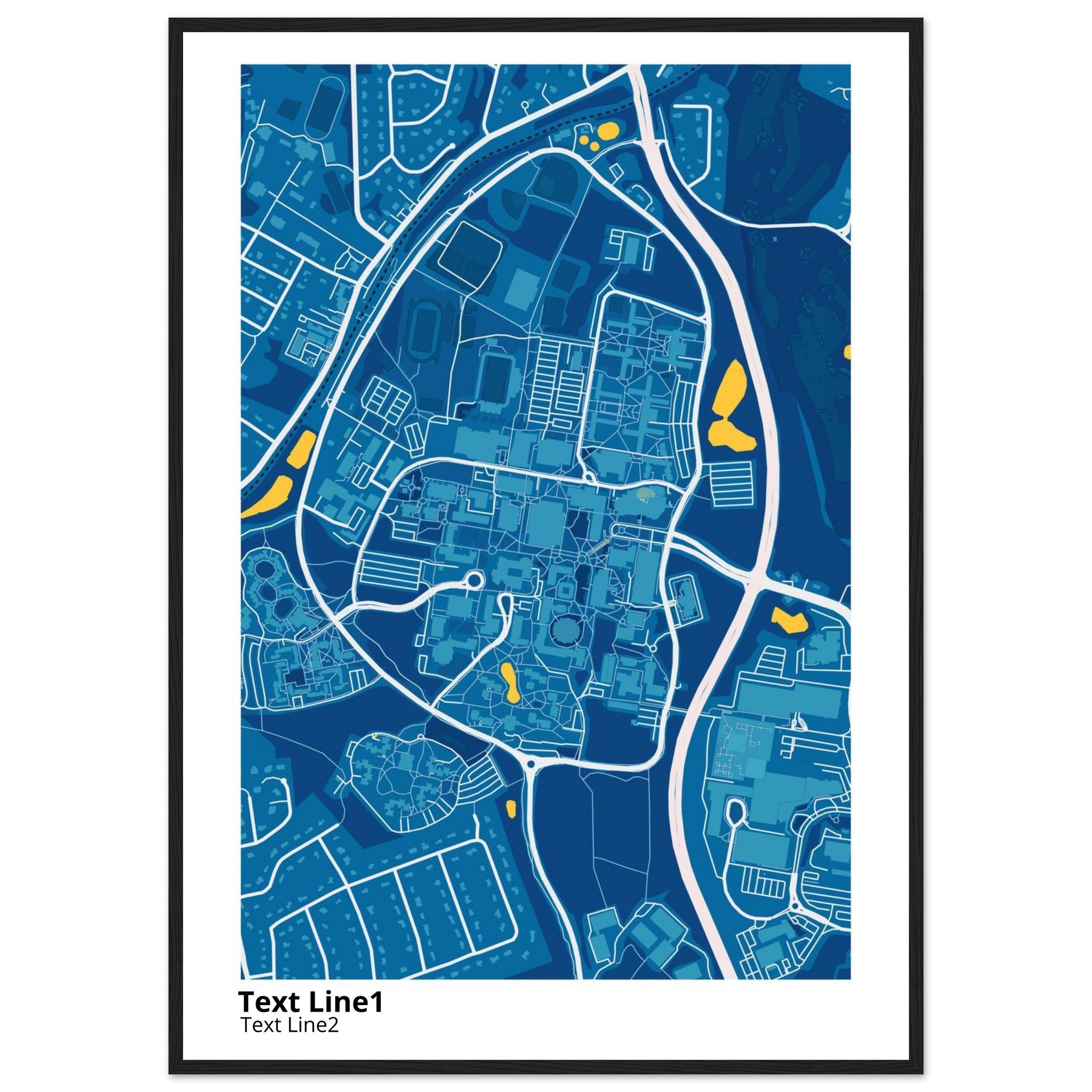 stony brook university campus map poster