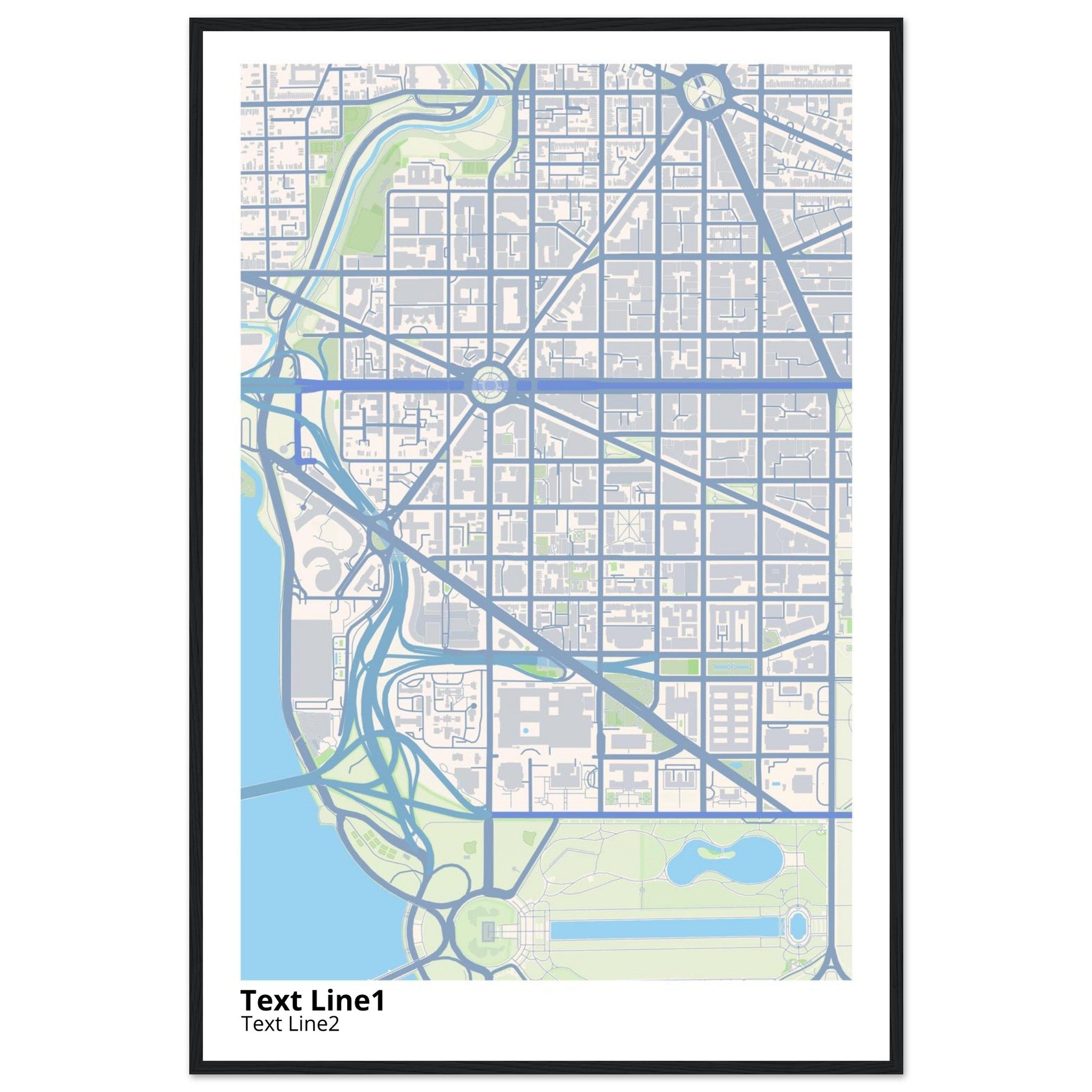 george washington university campus map poster