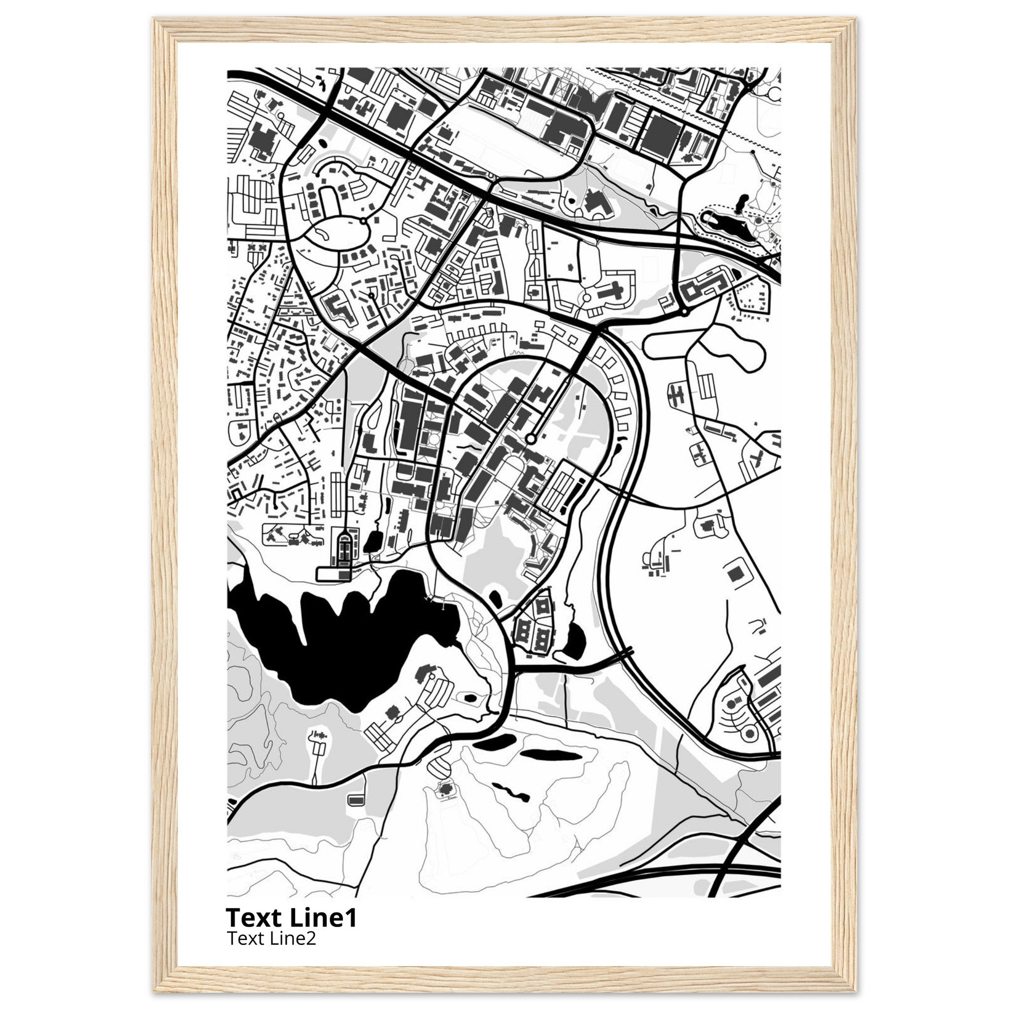 North Carolina State University Raleigh Campus Map Poster | Alumni Gift - Ink And Atlas