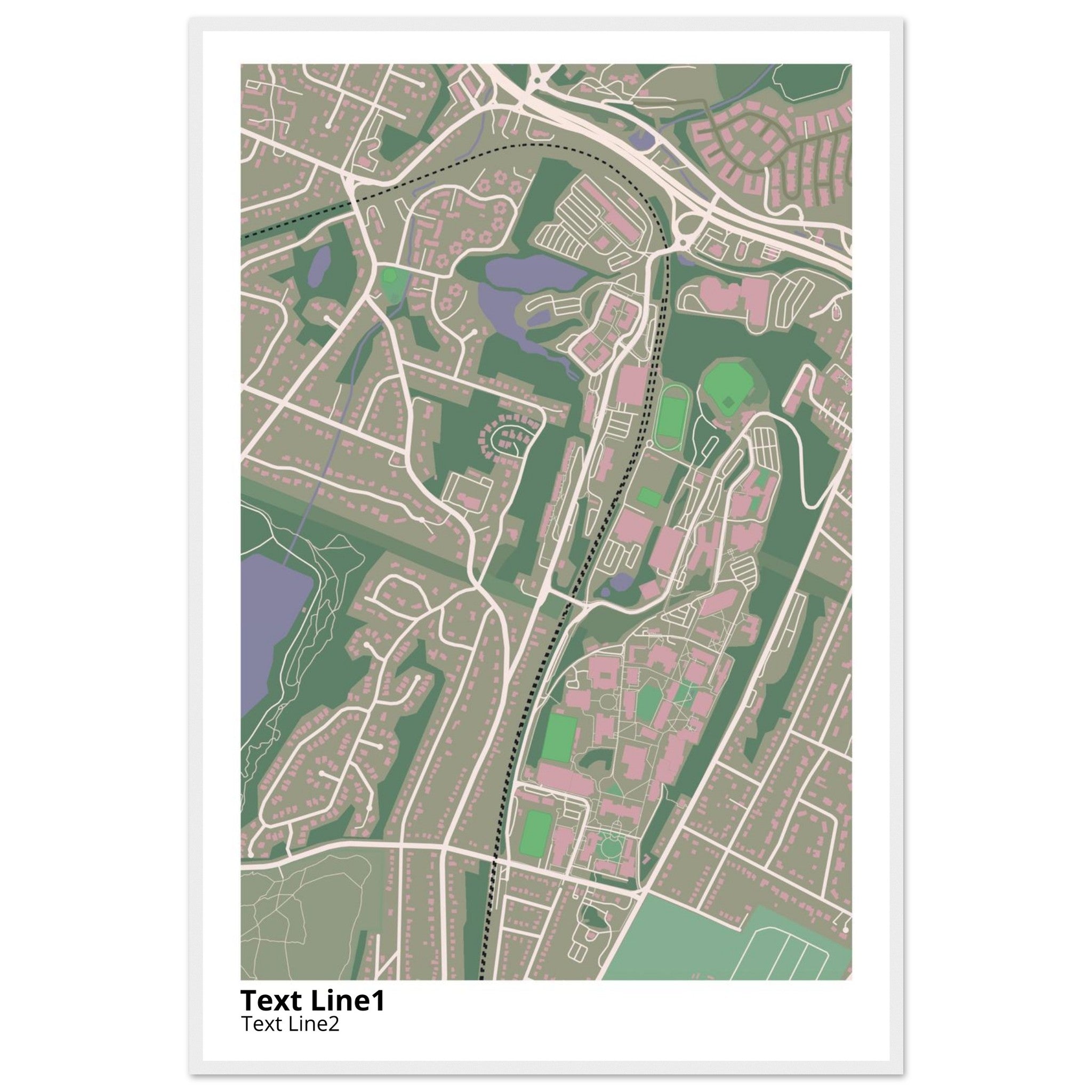 montclair state university campus map poster