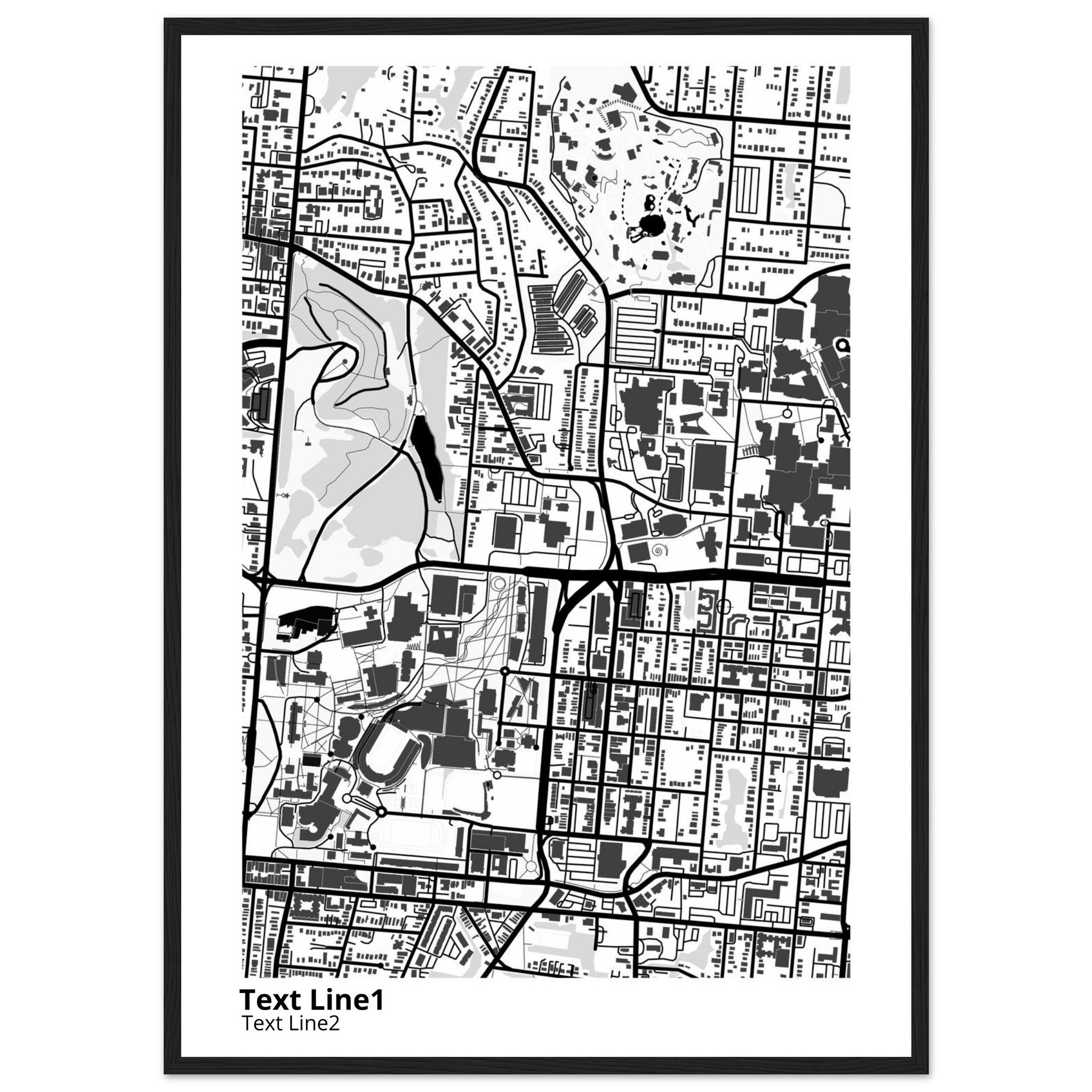 University of Cincinnati Ohio Campus Map Poster | Graduation Gift - Ink And Atlas